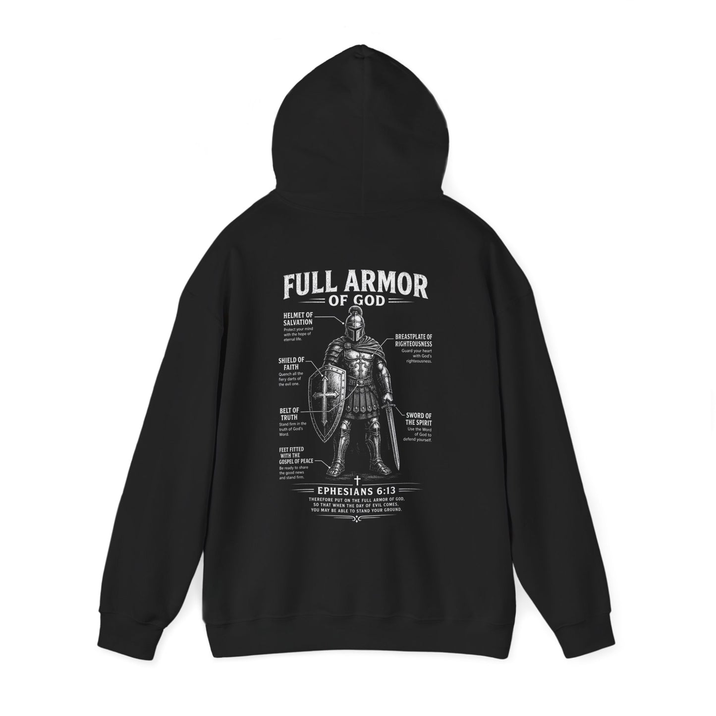 Armor of God Hoodie — Full Armor of God Ephesians 6:13 Christian Prayer Sweatshirt