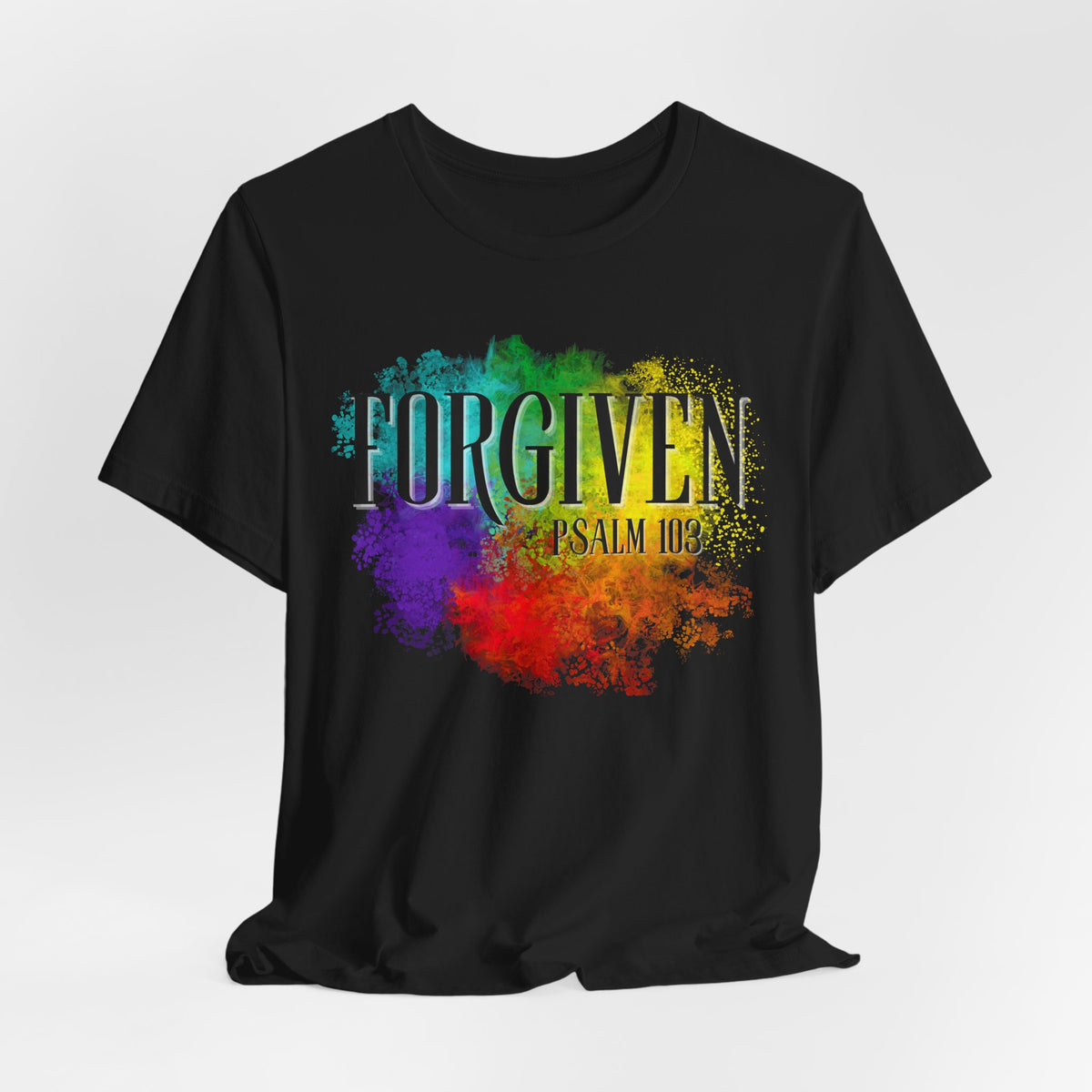 Forgiven Christian T-Shirt | Psalm 103 Bible Verse Faith Tee