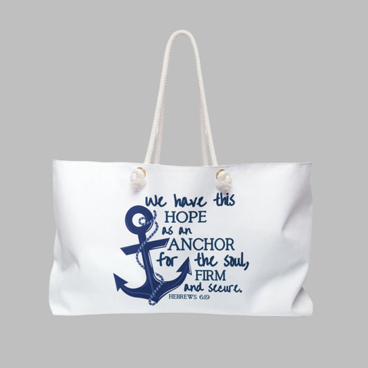 Jesus Is My Anchor Weekender Beach Bag