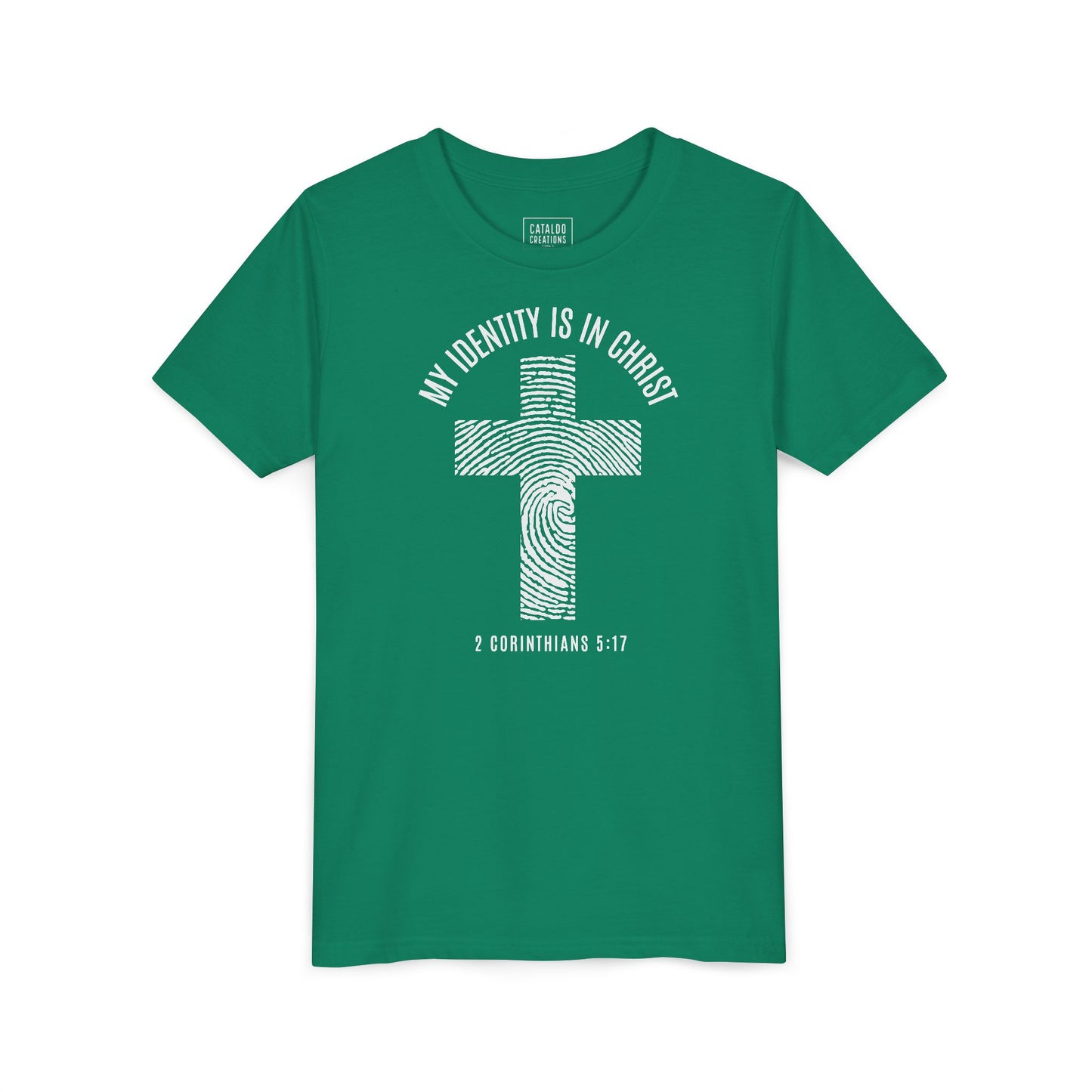 My Identity Is In Christ Faith-Inspired Youth Tee, Spiritual T-Shirt, Christian Youth Apparel, Bible Verse Tee