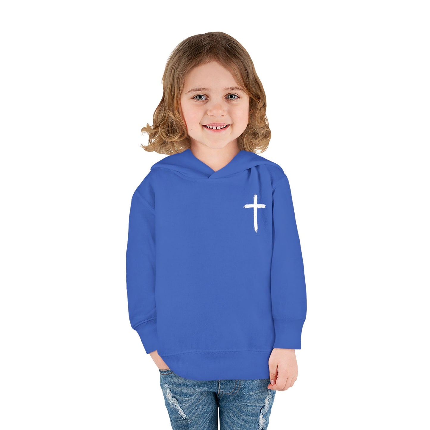 Toddler Christian Fleece Hoodie - Jesus Fisherman Design, Cute Kids Sweatshirt, Religious Baby Gift, Faith Hoodie