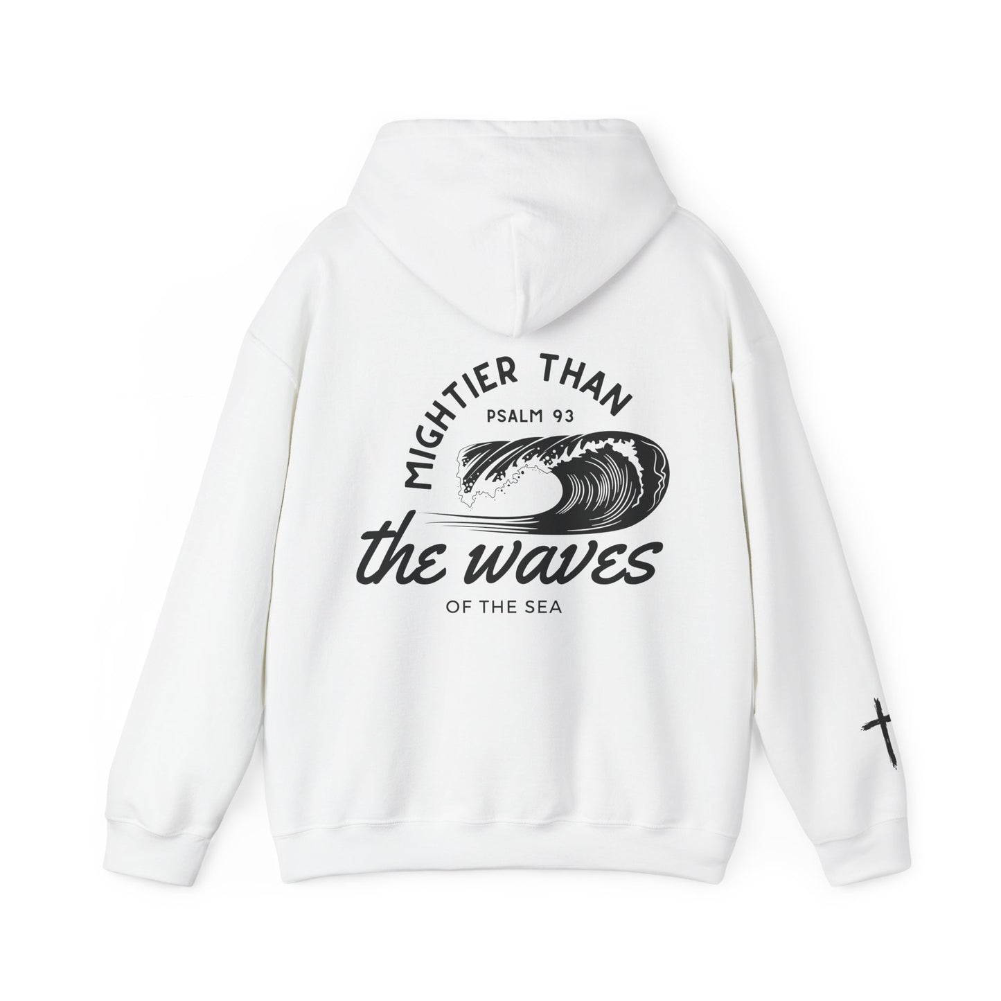 Faith-Inspired Psalm 93 Hooded Sweatshirt, 'Mightier Than The Waves Of The Sea' Cozy Hoodie, Christian Sweatshirt