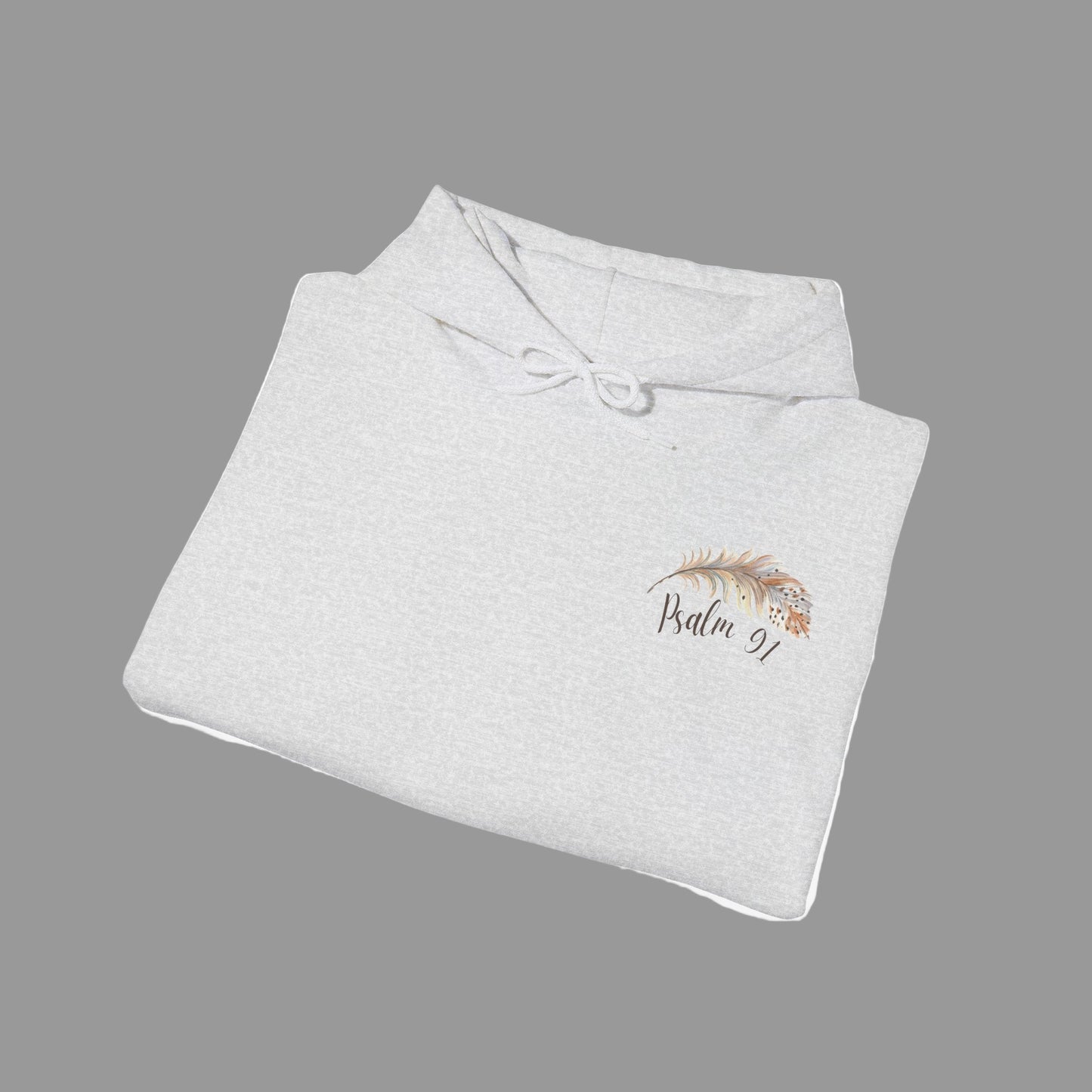 Psalm 91:4 Under His Wings You Will Find Refuge Heavyweight Sweatshirt, Feather Design For Women, Beautiful Christian Apparel