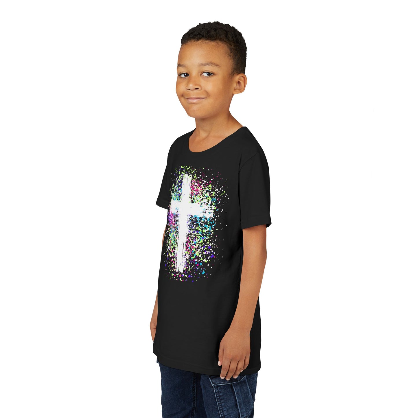 Kids Vibrant Cross Youth Short Sleeve Tee