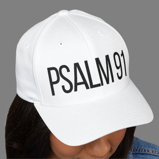Embroidered Psalm 91 Cap - Faith-Inspired Structured Hat
