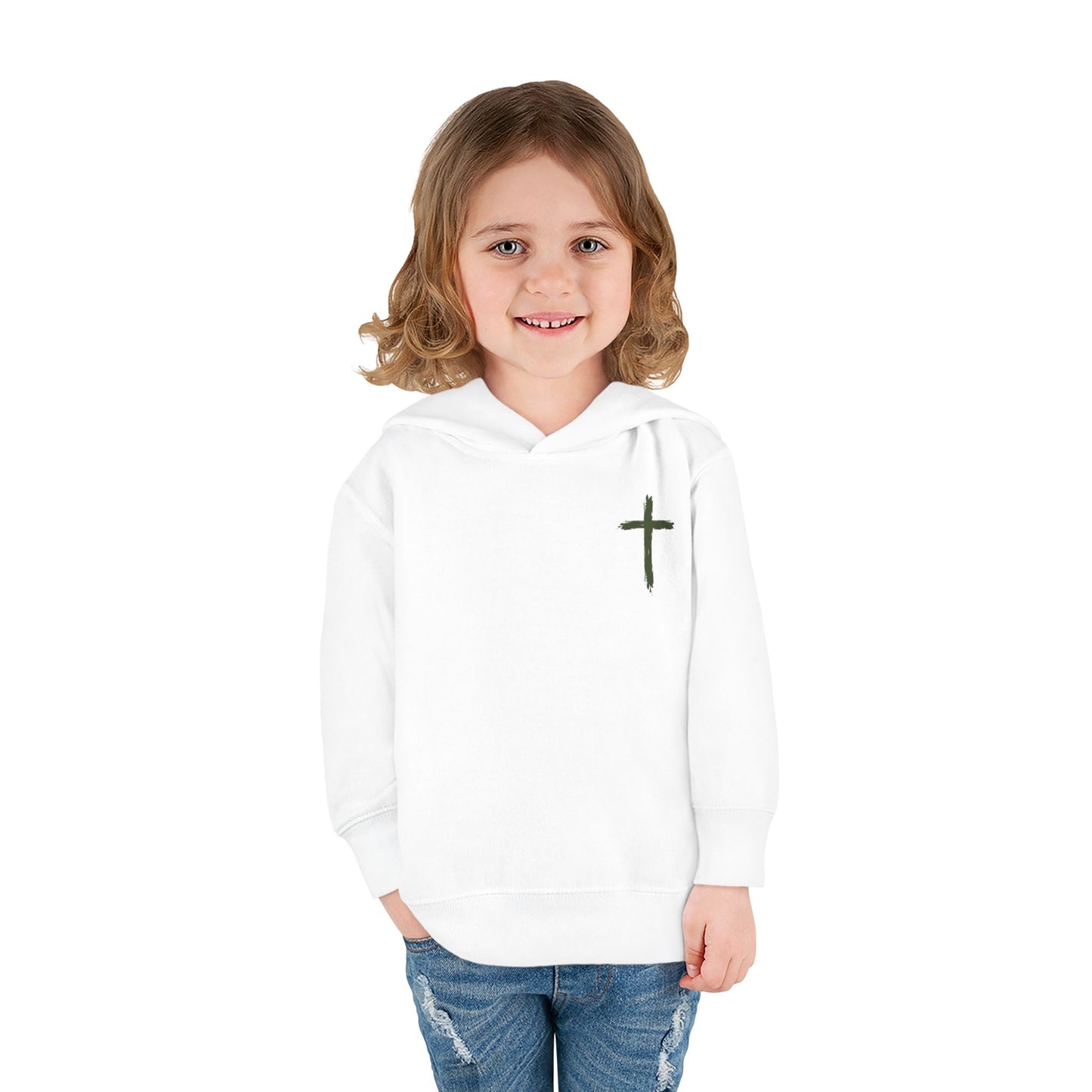 Toddler Christian Fleece Hoodie - Jesus Fisherman Design, Cute Kids Sweatshirt, Religious Baby Gift, Faith Hoodie