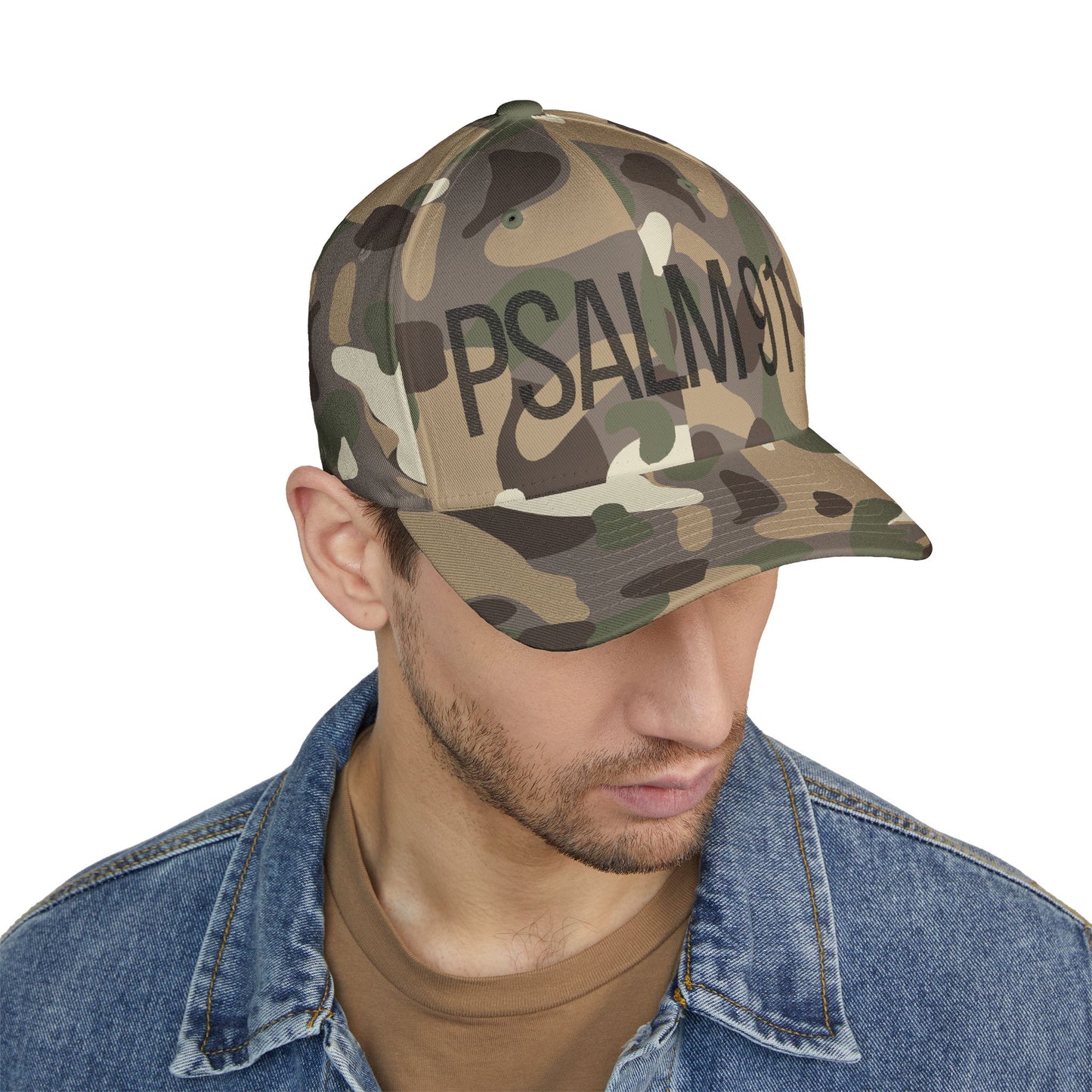 Embroidered Psalm 91 Cap - Faith-Inspired Structured Hat
