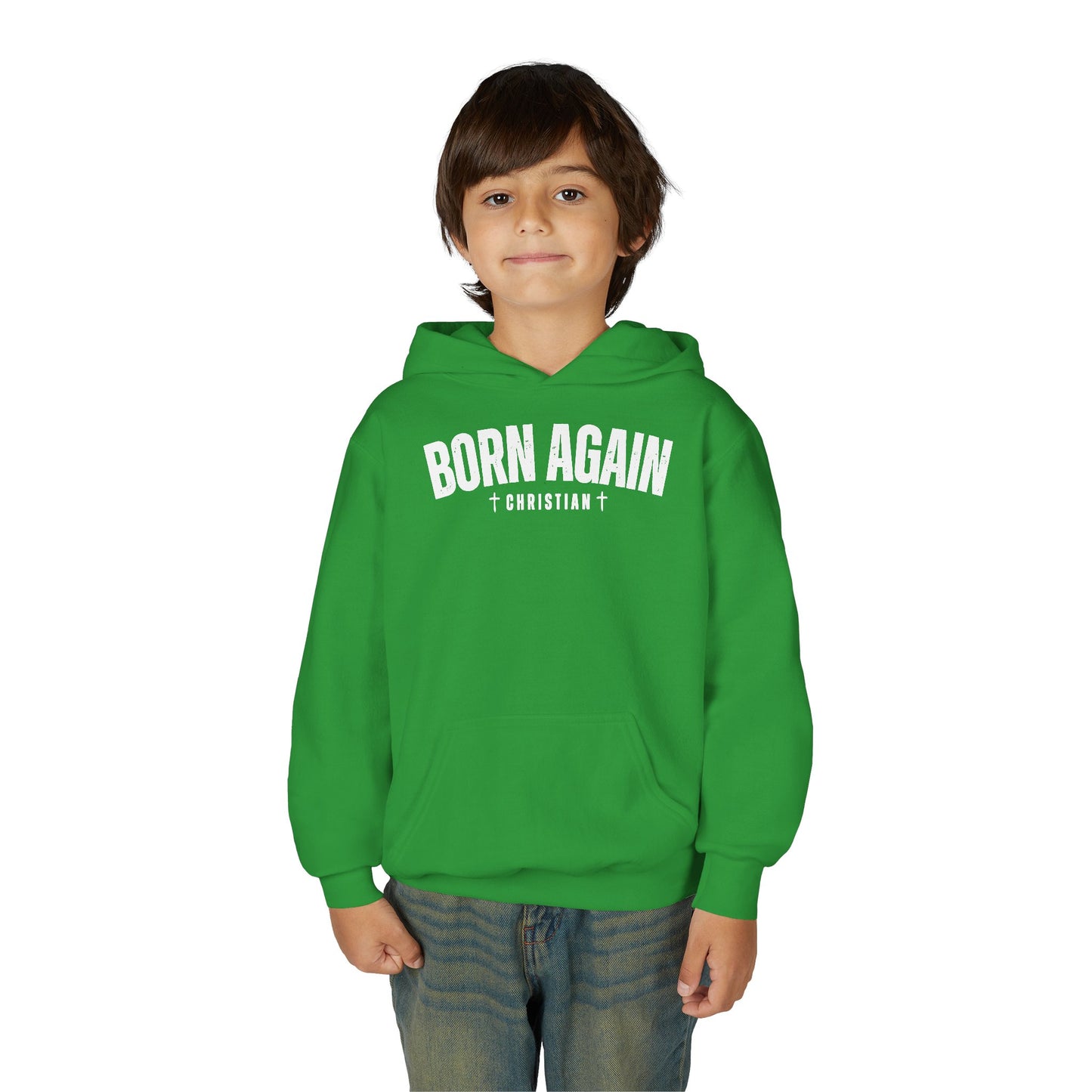 Born Again Christian Youth Hoodie, Christian Sweatshirt, Religion Apparel, Faith-Based Gift, Church Youth Group Clothing