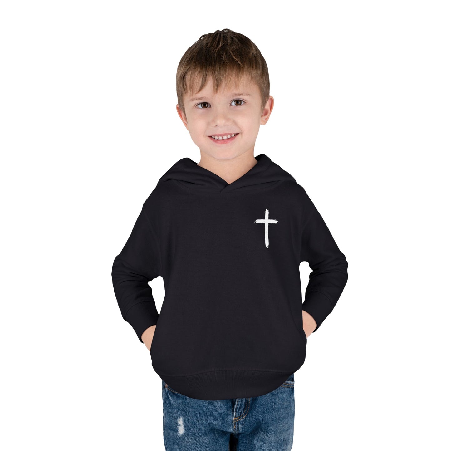 Toddler Christian Fleece Hoodie - Jesus Fisherman Design, Cute Kids Sweatshirt, Religious Baby Gift, Faith Hoodie