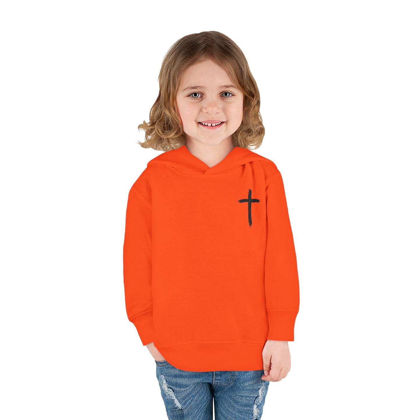 Toddler Christian Fleece Hoodie - Jesus Fisherman Design, Cute Kids Sweatshirt, Religious Baby Gift, Faith Hoodie