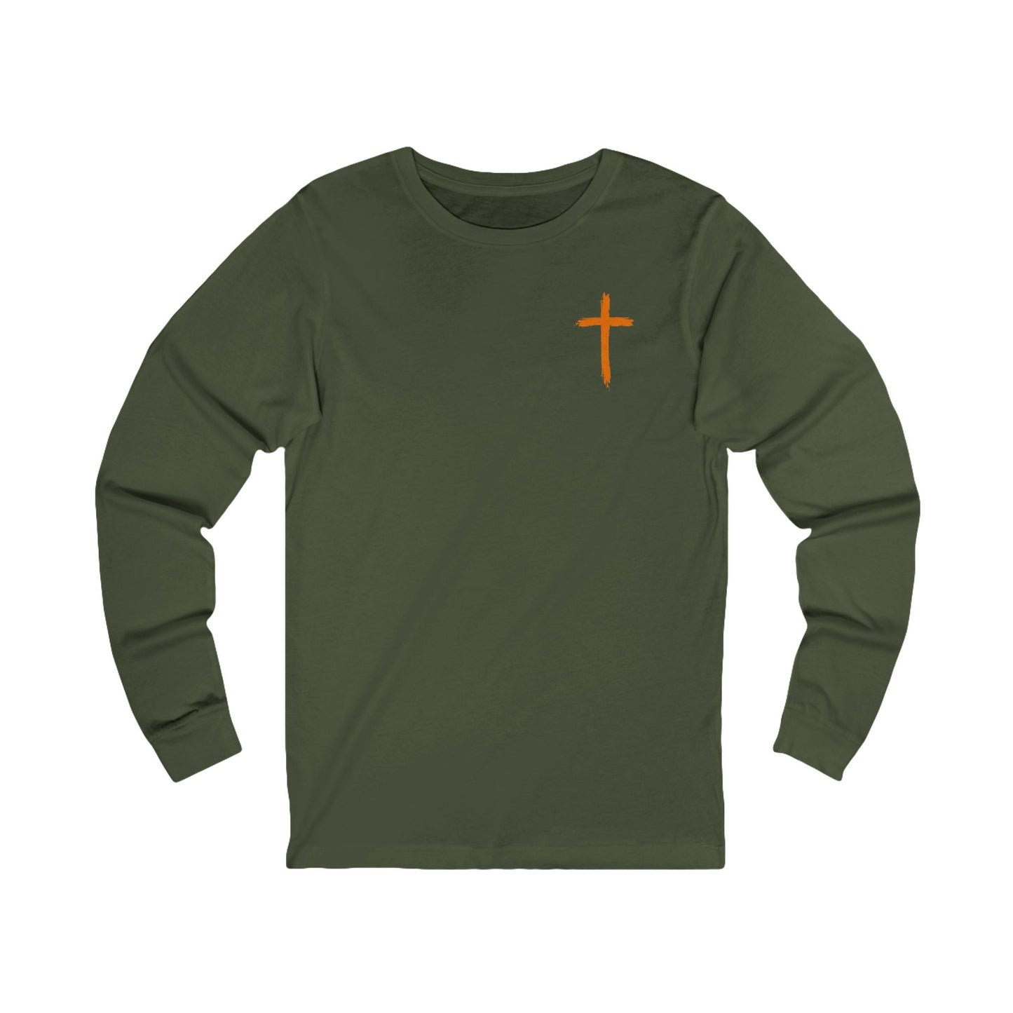 Look at the Birds Of The Air Long Sleeve Tee — Matthew 6:26 Christian Cross Scripture Shirt