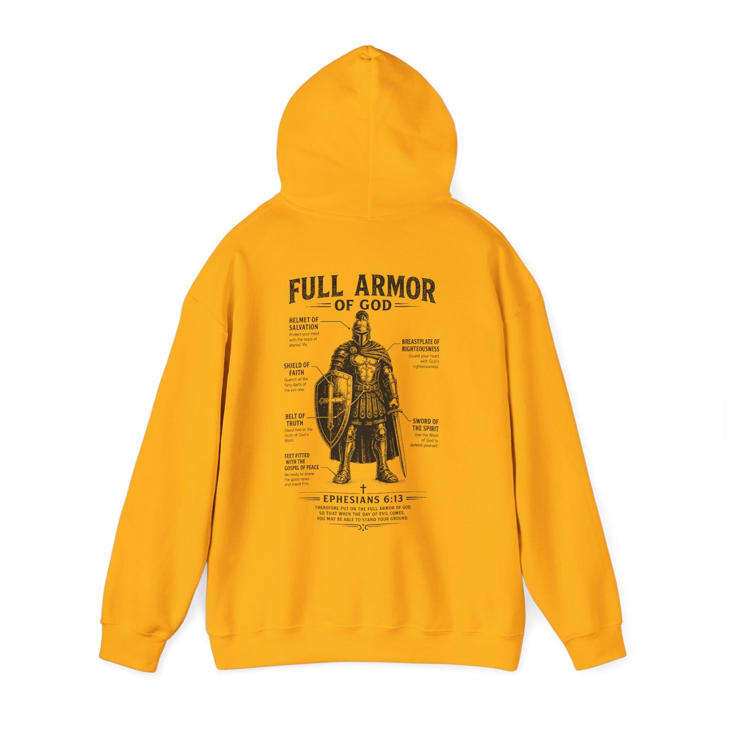 Armor of God Hoodie — Full Armor of God Ephesians 6:13 Christian Prayer Sweatshirt