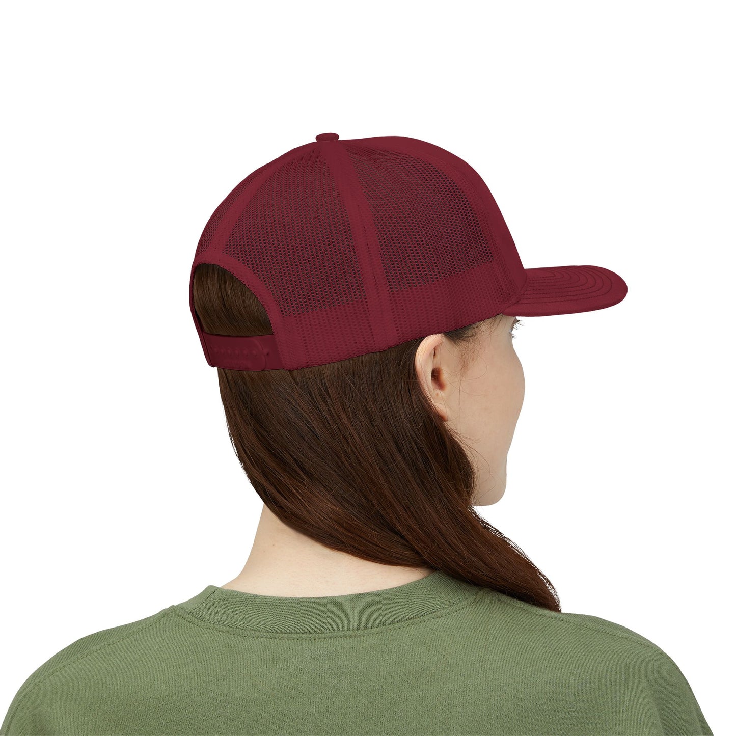 Faith-Inspired Snapback Trucker Cap with Embroidered Cross Design