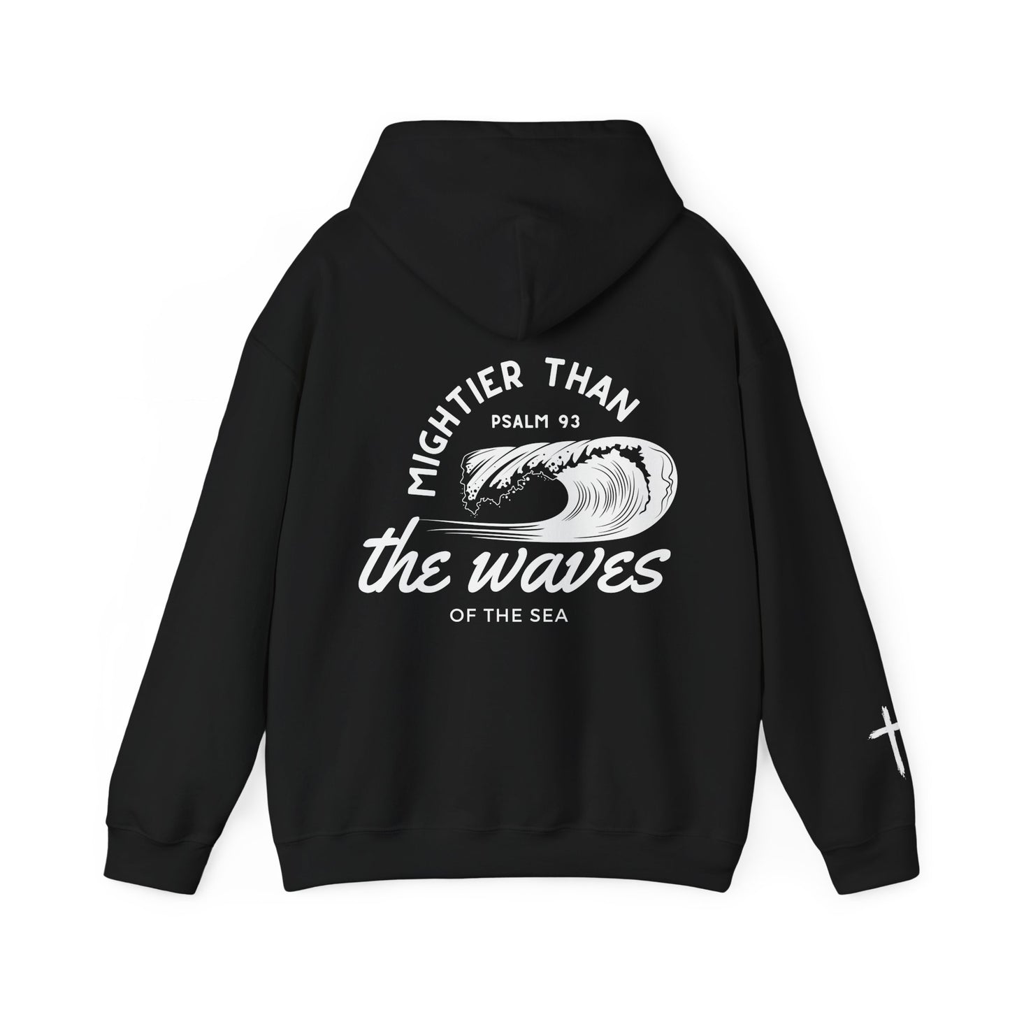 Faith-Inspired Psalm 93 Hooded Sweatshirt, 'Mightier Than The Waves Of The Sea' Cozy Hoodie, Christian Sweatshirt