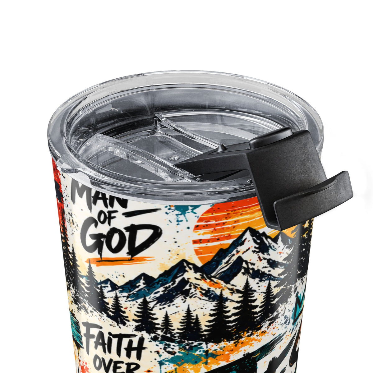 Jesus King of Kings 20oz Christian Tumbler | Colorful Faith-Inspired Travel Cup with Bible Verses