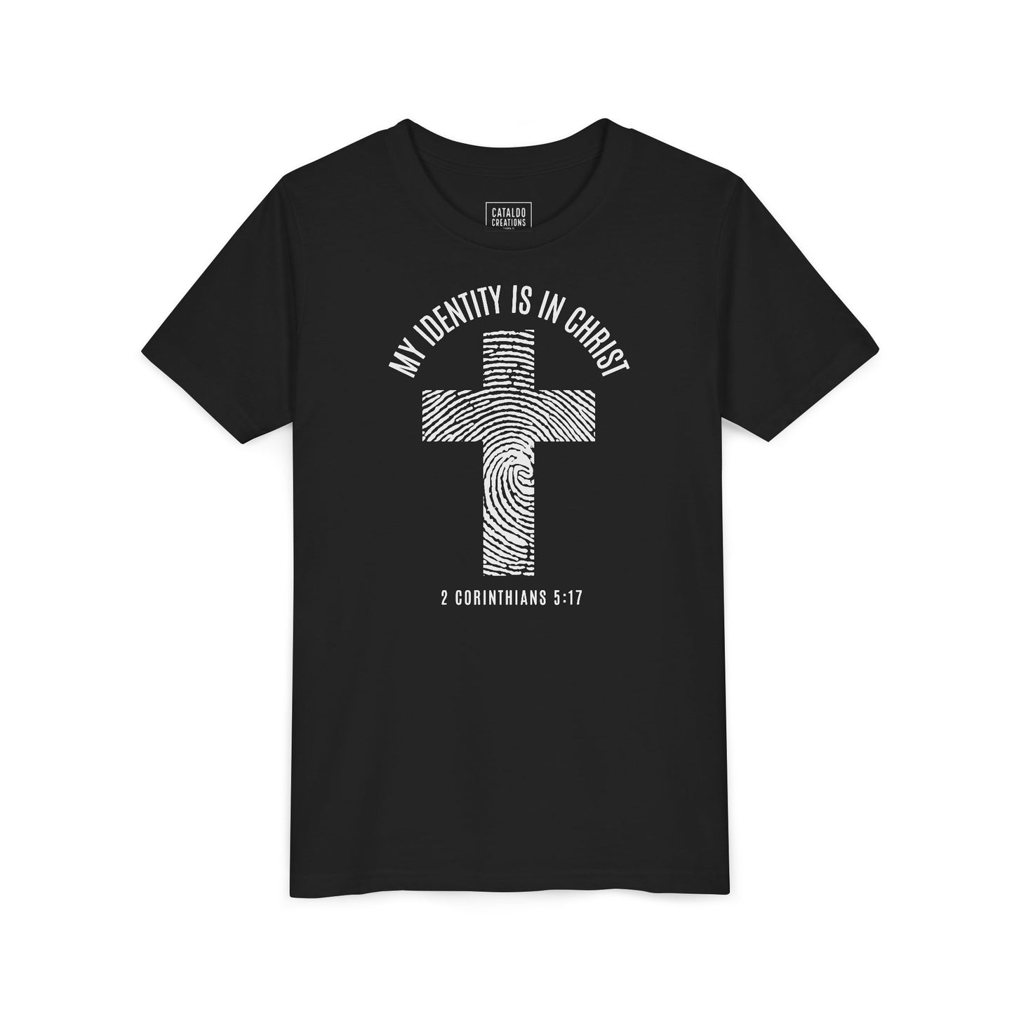 My Identity Is In Christ Faith-Inspired Youth Tee, Spiritual T-Shirt, Christian Youth Apparel, Bible Verse Tee
