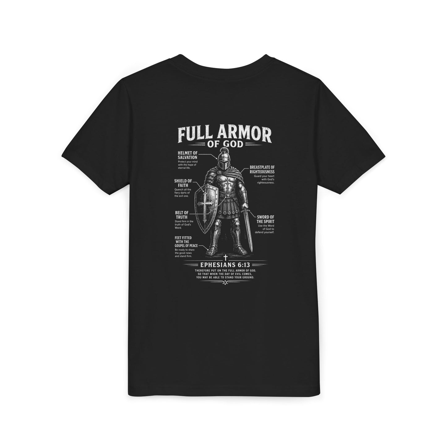 Kids Full Armor of God Christian Graphic T-Shirt (Ephesians 6:13)