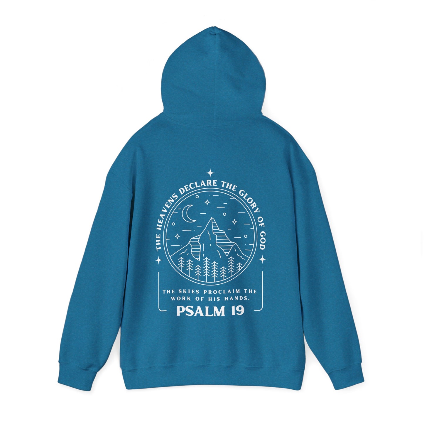 Psalm 19 Cozy Bible Verse Unisex Hoodie, Faith-Based Hooded Sweatshirt, God’s Glory Design, Spiritual Apparel