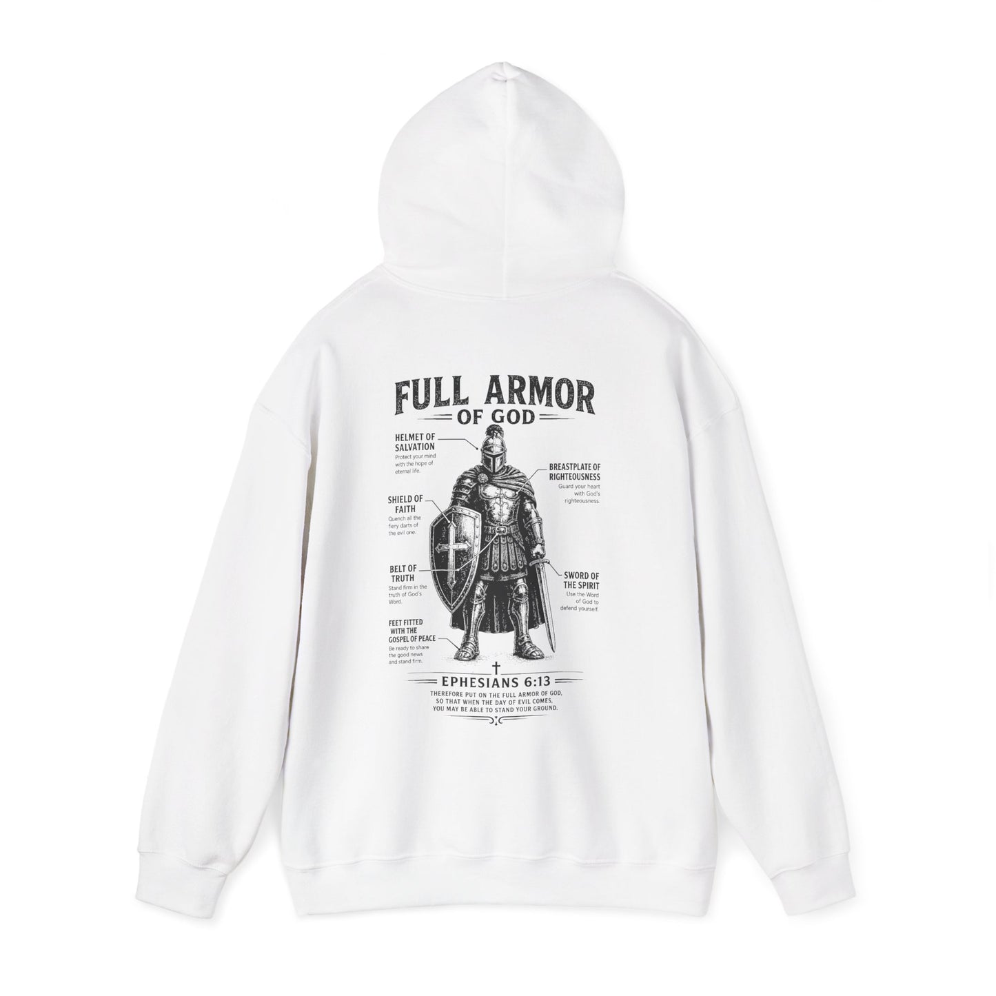 Armor of God Hoodie — Full Armor of God Ephesians 6:13 Christian Prayer Sweatshirt