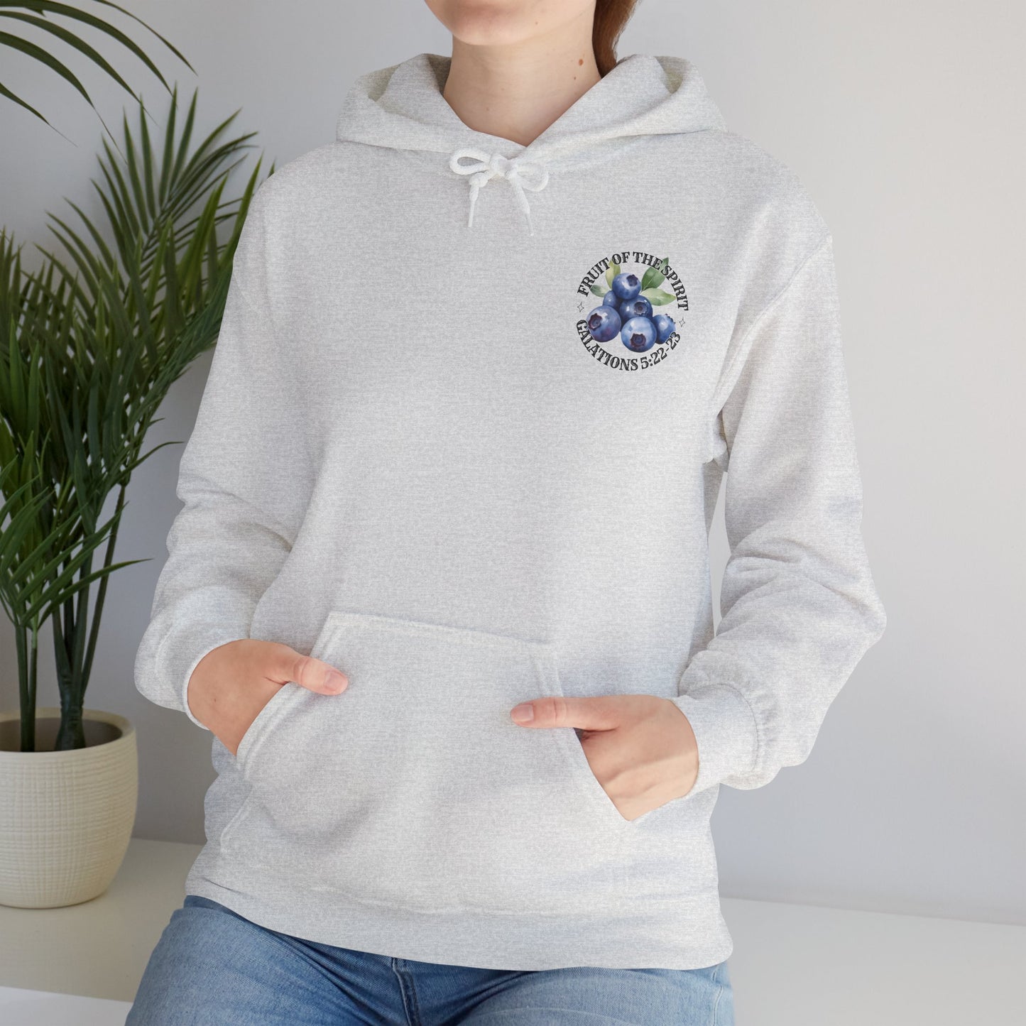Fruit of the Spirit Christian Hoodie, Galatians 5:22-23 Heavy Blend Hooded Sweatshirt
