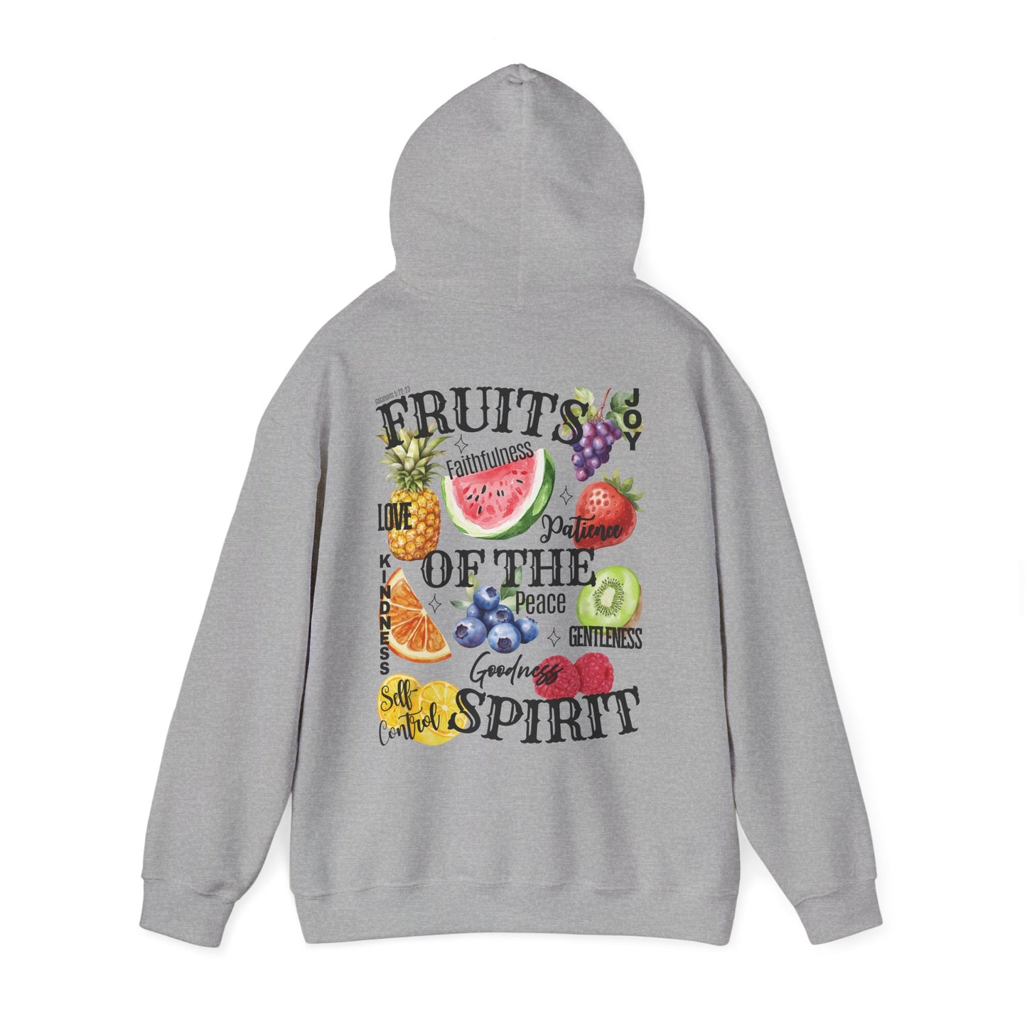 Fruits of the Spirit Hoodie — Watercolor Fruit Faith Sweatshirt
