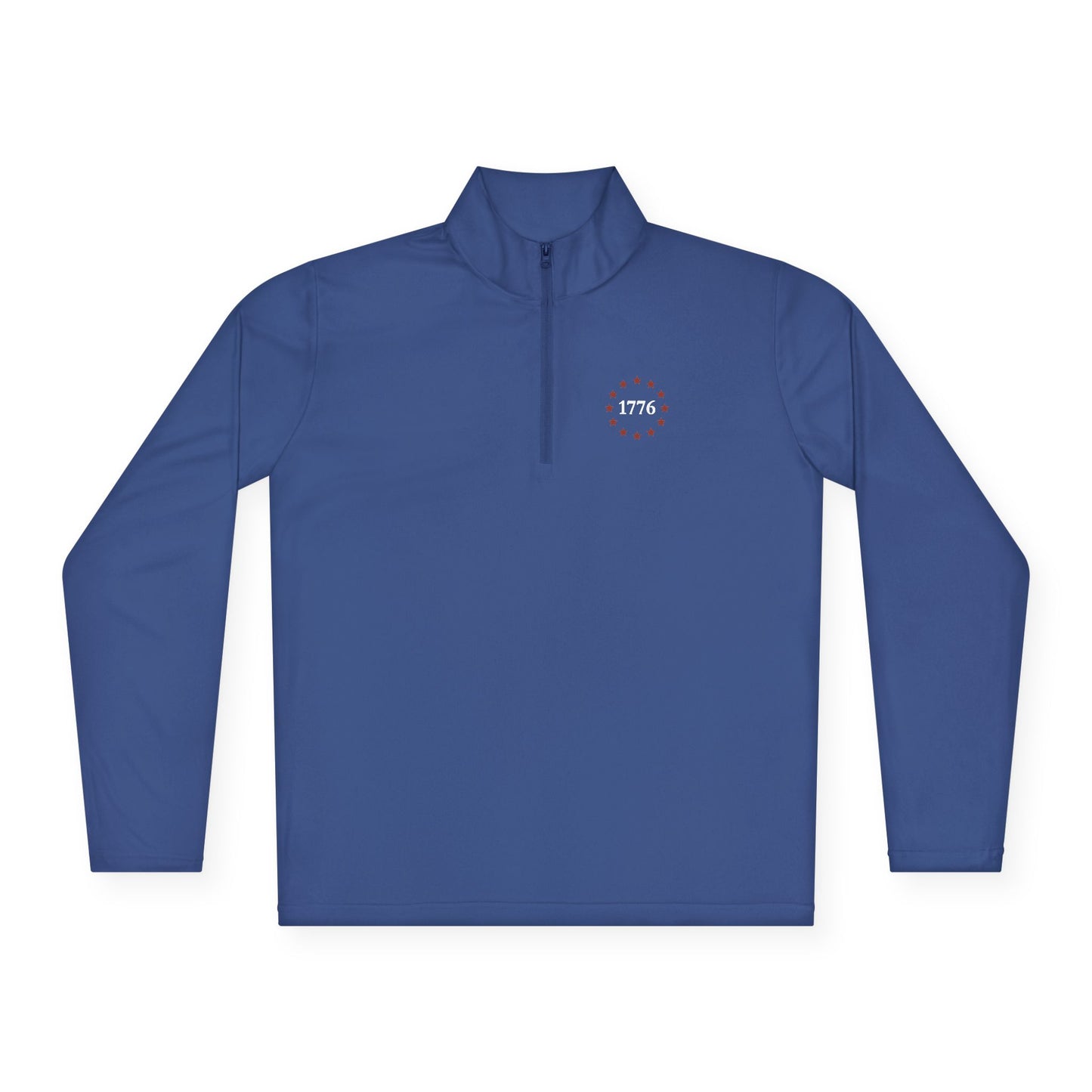 1776 One Nation Under God Patriotic Quarter-Zip. Fast Drying And Lightweight Athletic Pullover