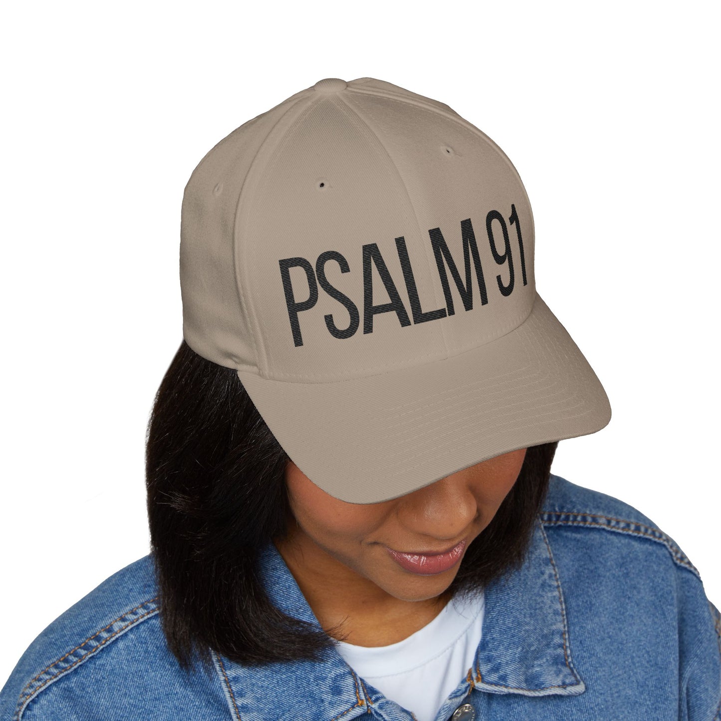 Embroidered Psalm 91 Cap - Faith-Inspired Structured Hat