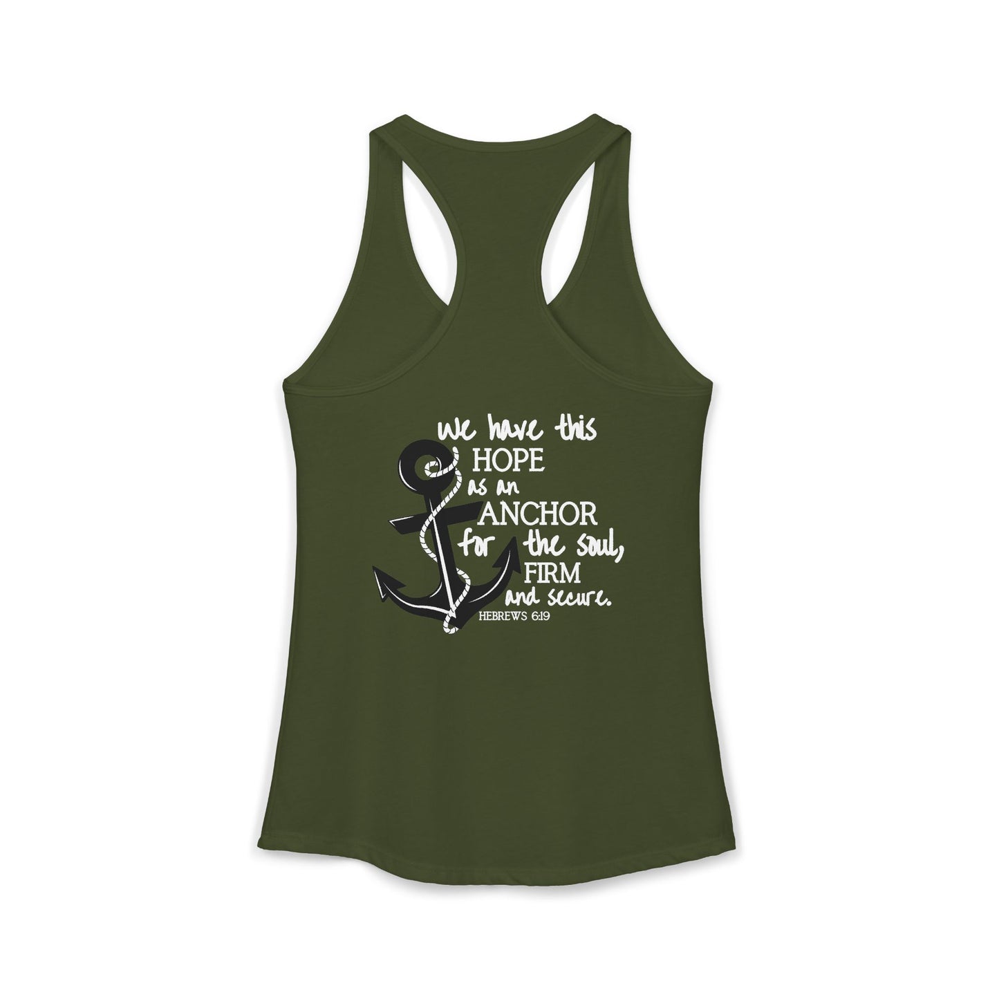 Women's Racerback Nautical Bible Verse Tank Top