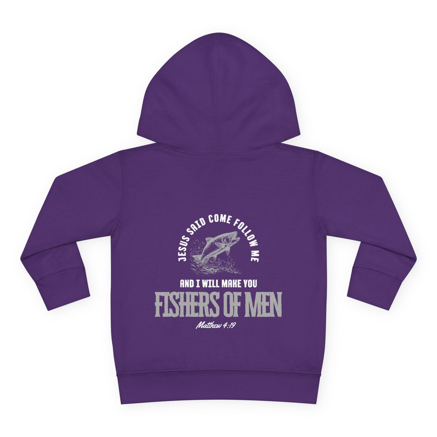 Toddler Fisher Of Men Hoodie,  Jesus Scripture Fisherman Hooded Sweatshirt For Small Children