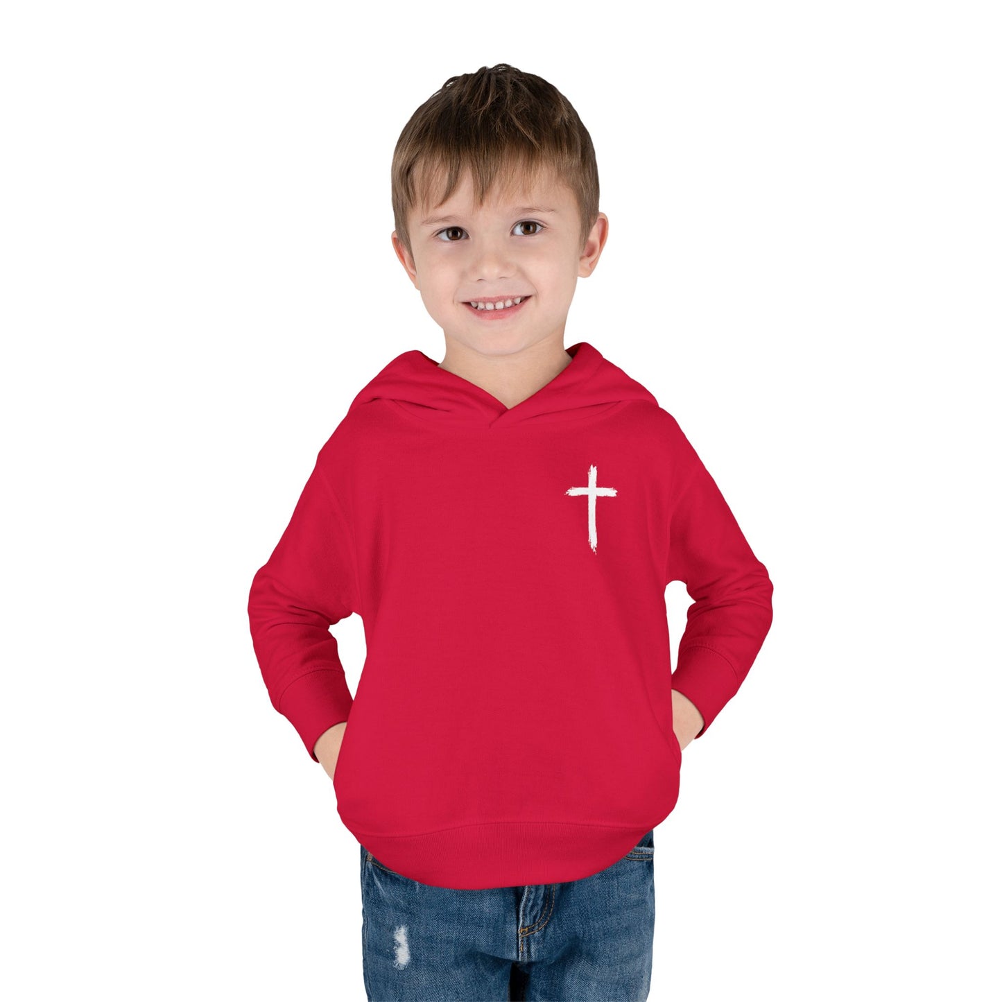 Toddler Christian Fleece Hoodie - Jesus Fisherman Design, Cute Kids Sweatshirt, Religious Baby Gift, Faith Hoodie