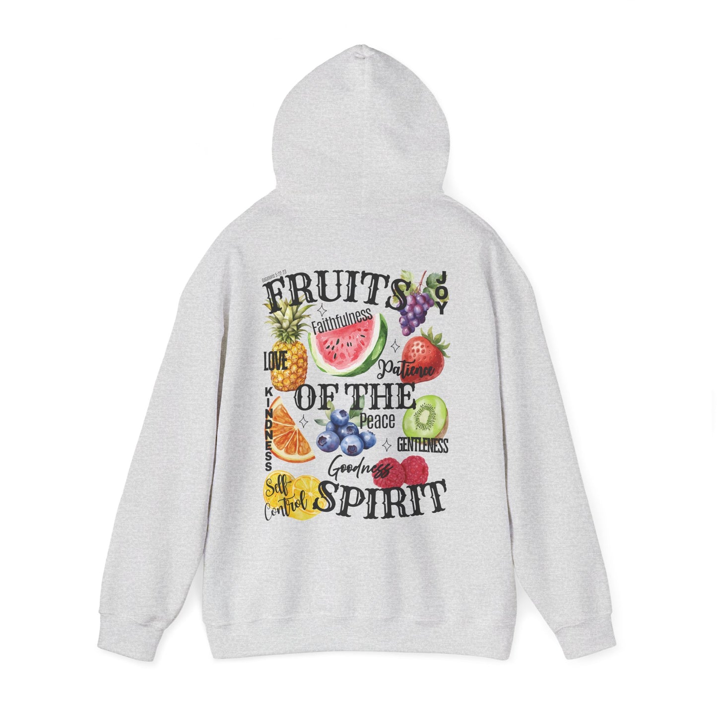 Fruits of the Spirit Hoodie — Watercolor Fruit Faith Sweatshirt