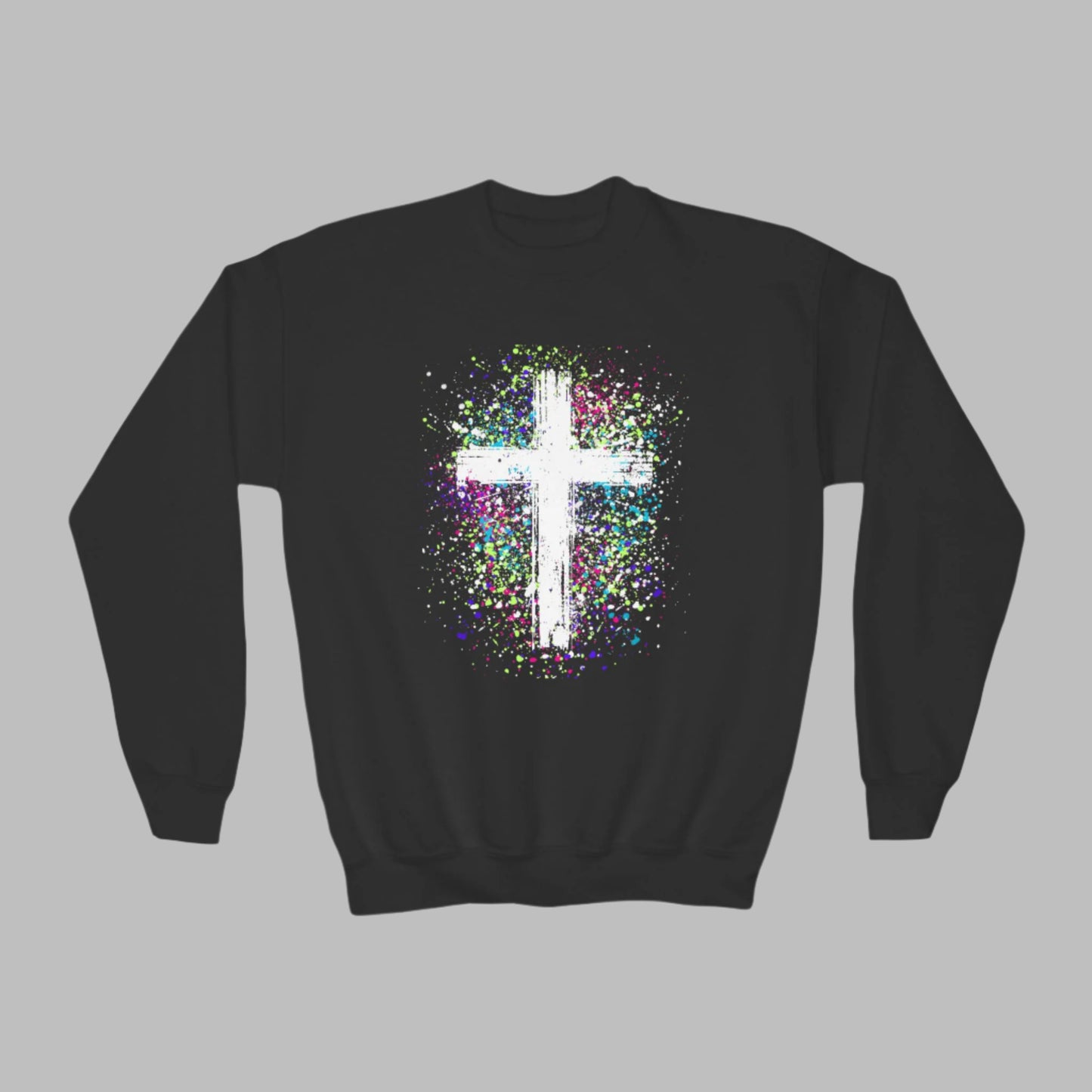 Kids Vibrant Cross Crewneck Sweatshirt