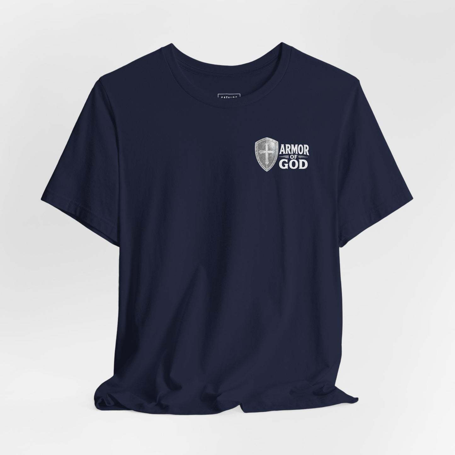 Full Armor of God Christian T-shirt featuring Ephesians 6:13. Vintage armor illustration designed to inspire faith, courage, and daily spiritual strength.