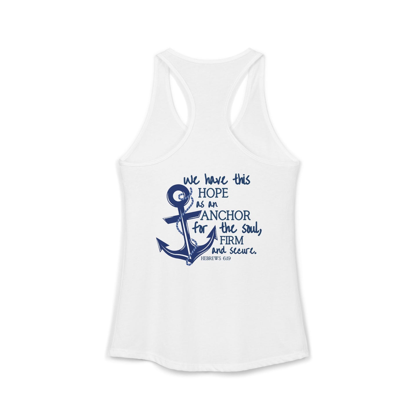 Women's Racerback Nautical Bible Verse Tank Top