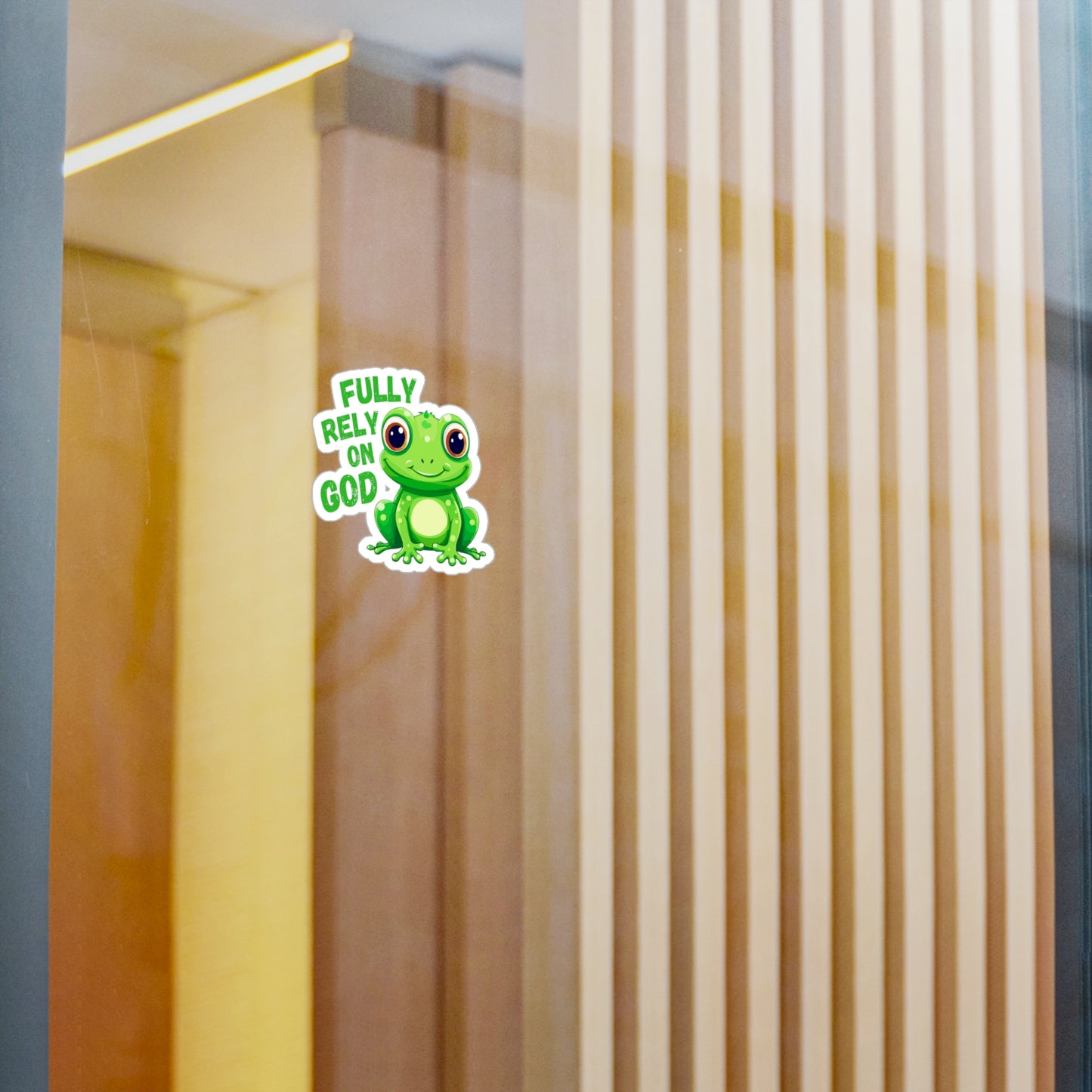 FROG Sticker, Fully Rely On God Christian Sticker Decal, Frog Laptop Sticker, Nature Aesthetic, Gift for Faith Lovers