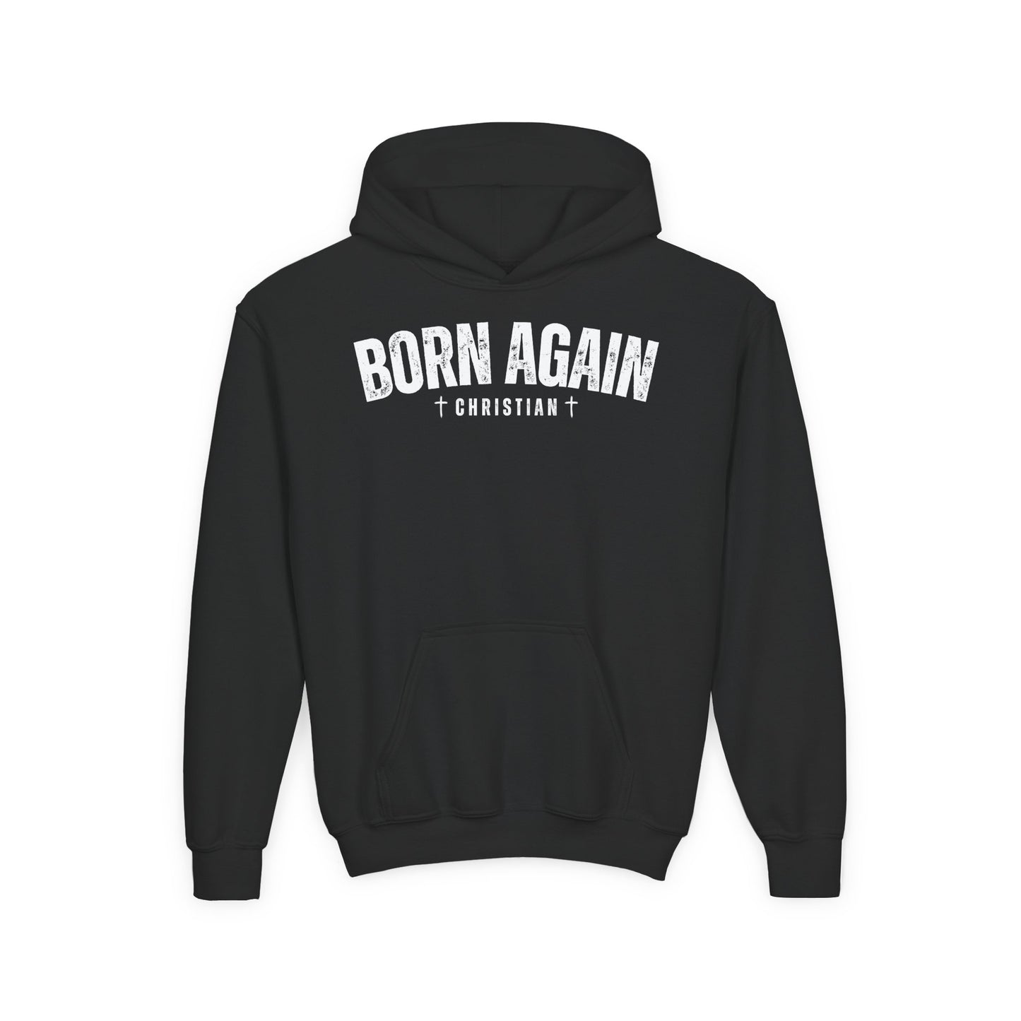 Born Again Christian Youth Hoodie, Christian Sweatshirt, Religion Apparel, Faith-Based Gift, Church Youth Group Clothing
