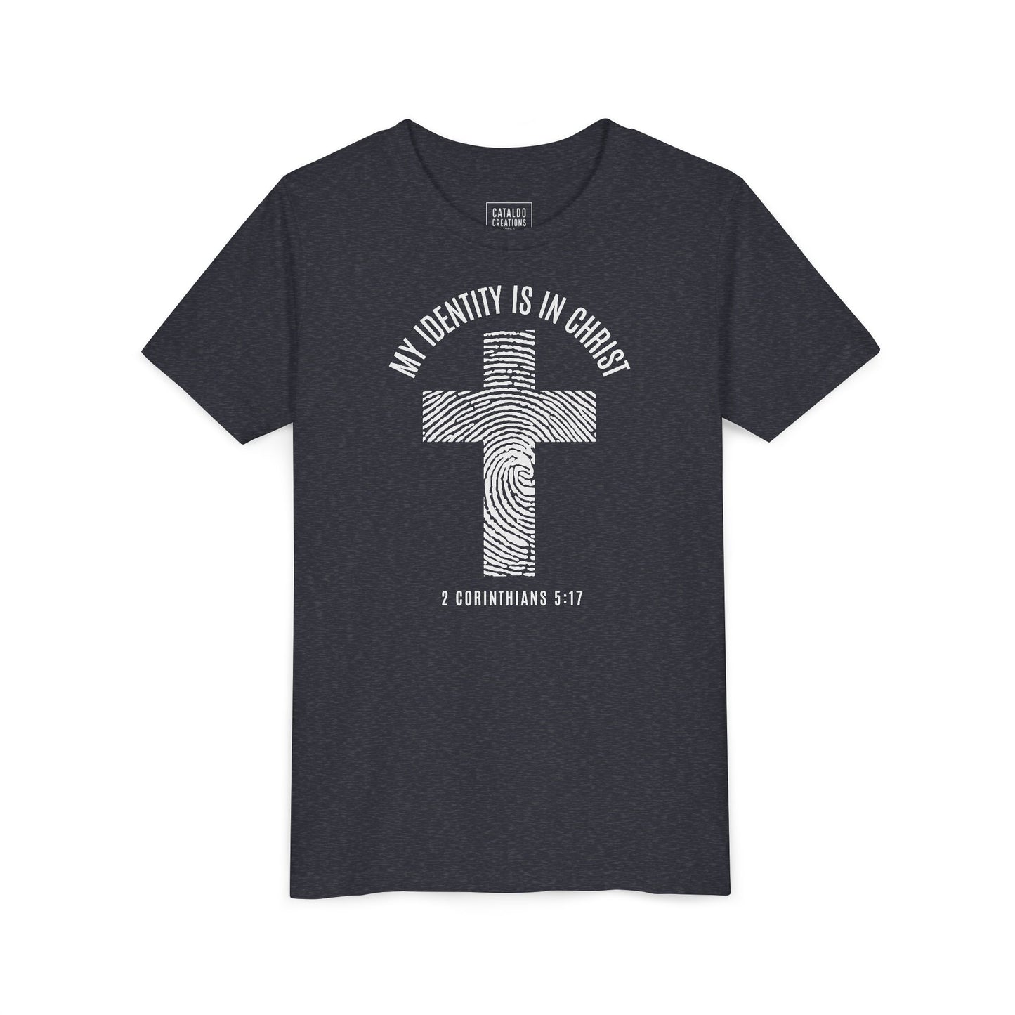 My Identity Is In Christ Faith-Inspired Youth Tee, Spiritual T-Shirt, Christian Youth Apparel, Bible Verse Tee