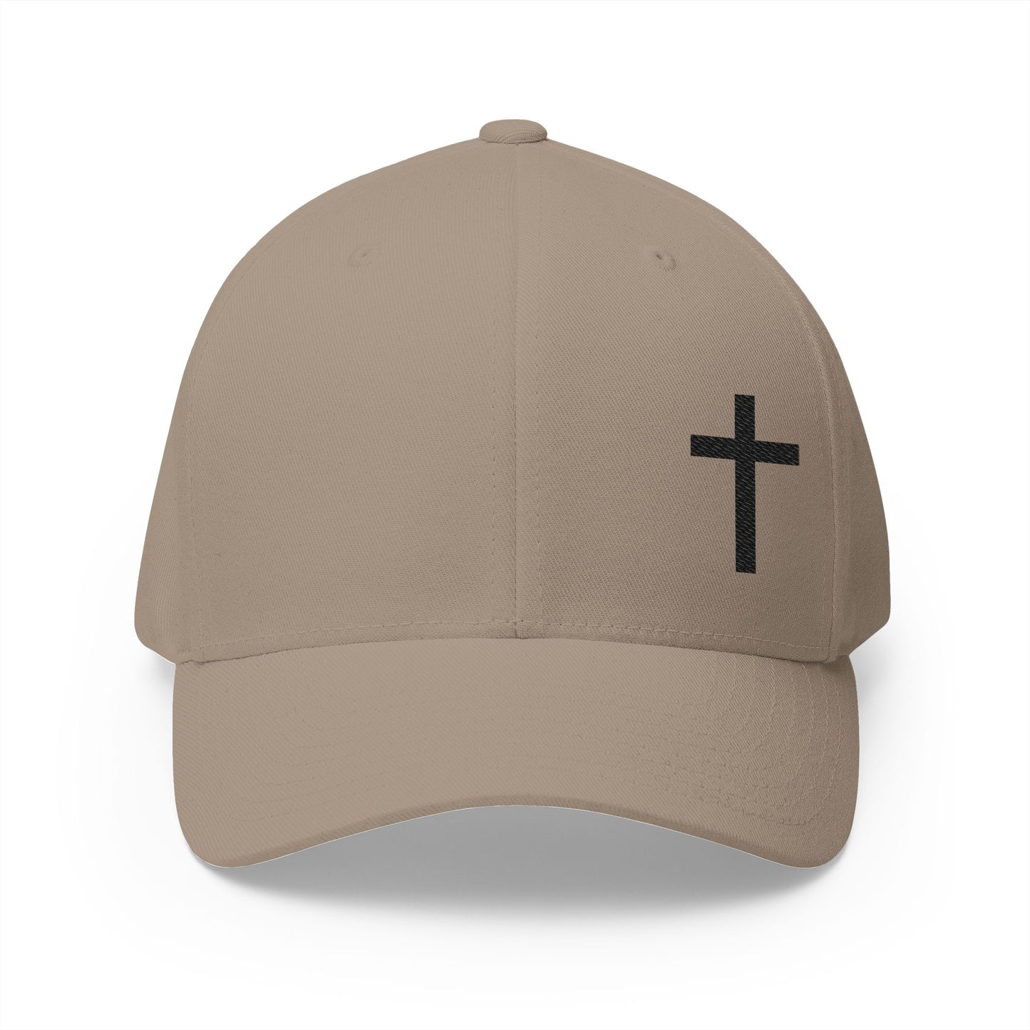 Embroidered Psalm 91 Hat - Flex-fit Closed-Back Hat with Cross Design