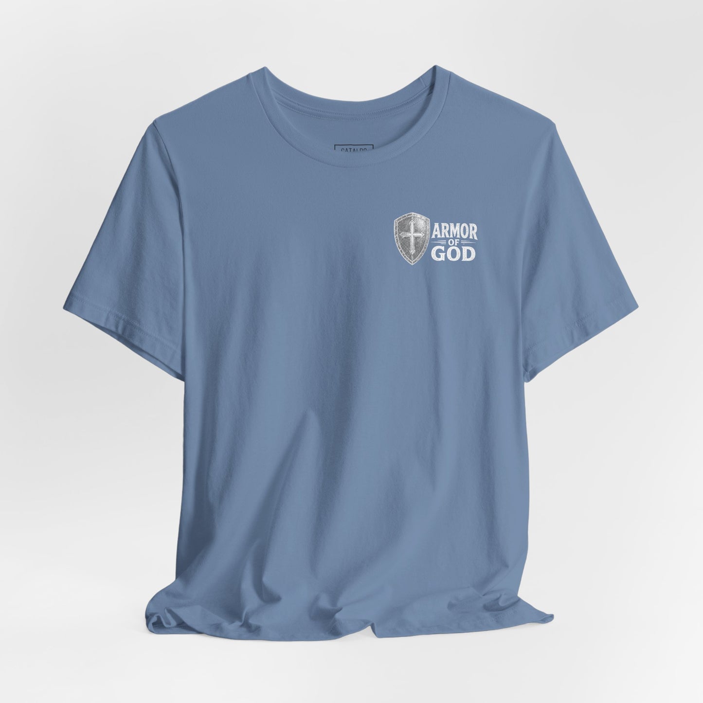 Full Armor of God Christian T-shirt featuring Ephesians 6:13. Vintage armor illustration designed to inspire faith, courage, and daily spiritual strength.
