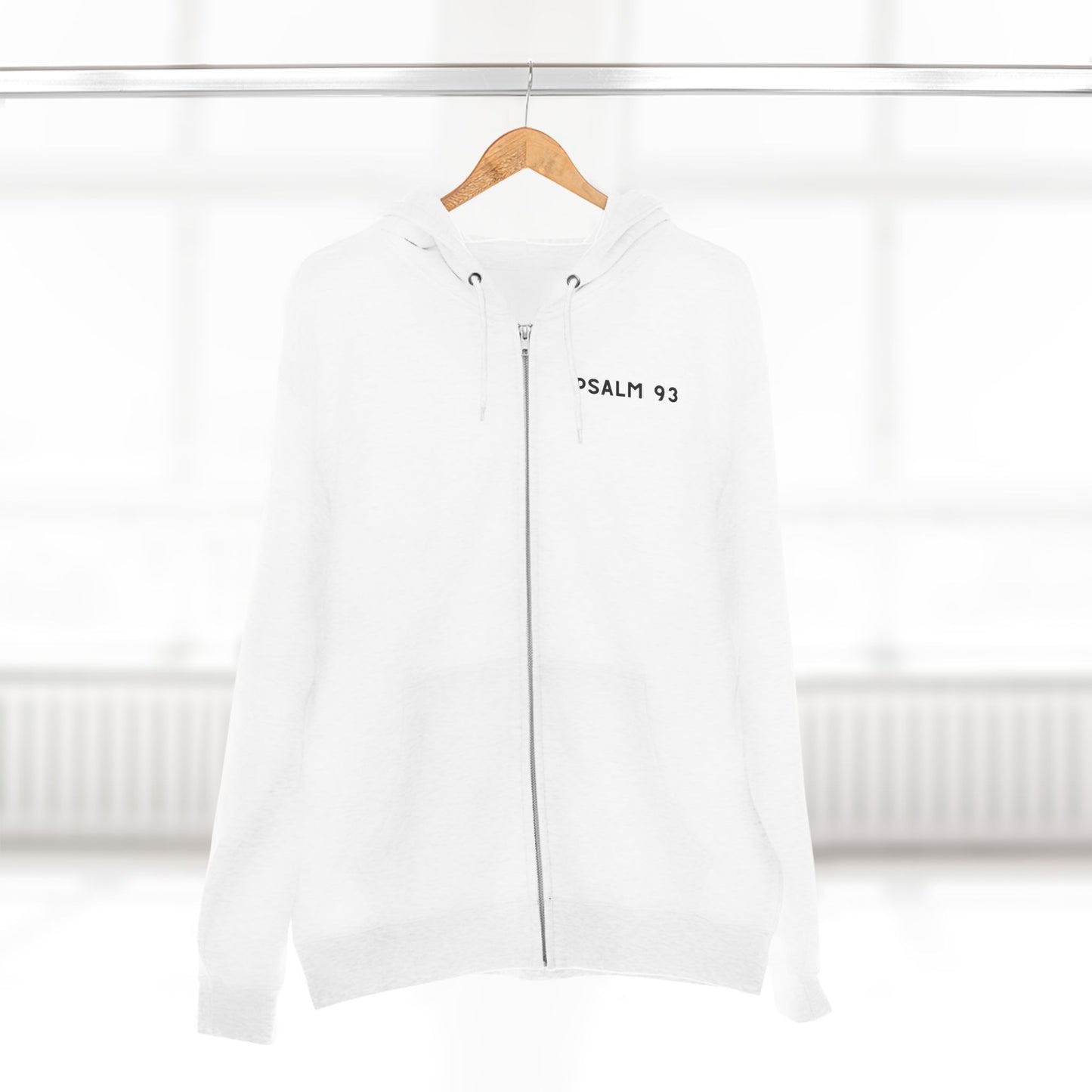 Psalm 93 "Mightier Than The Waves' Bible Verse Full Zip Hoodie | Christian Zip-Up Sweatshirt, Religious Gift, Faith-Based Clothing, Scripture Hoodie