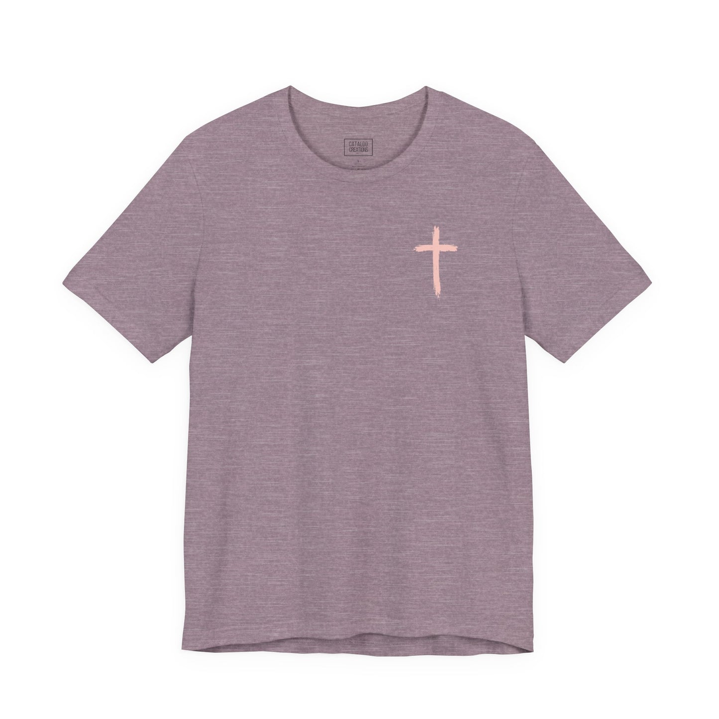 Unisex jersey short sleeve tee featuring floral design with Bible verse Luke 12:27 Christian inspirational shirt