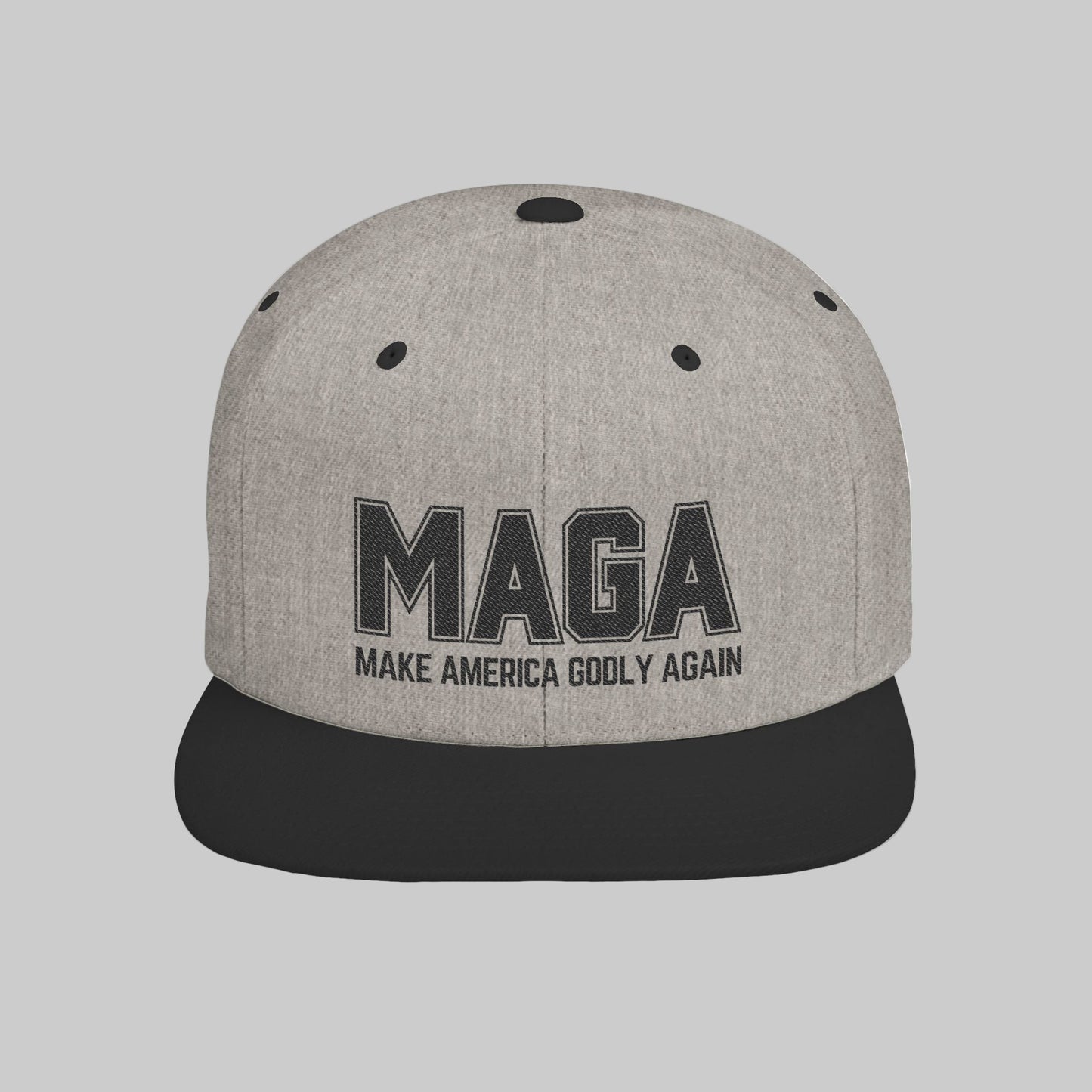 Make America GODLY Again Flat Brim Snapback Hat