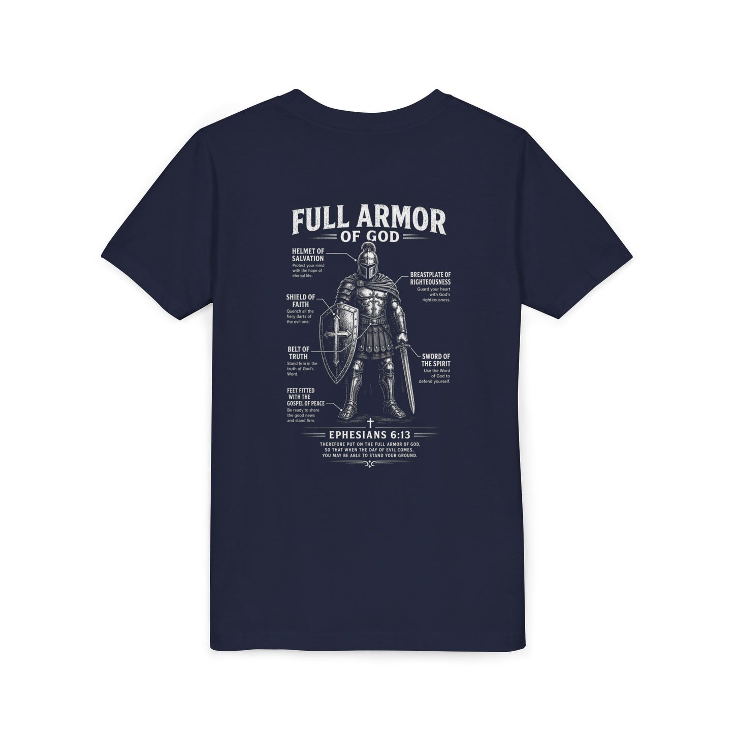 Kids Full Armor of God Christian Graphic T-Shirt (Ephesians 6:13)