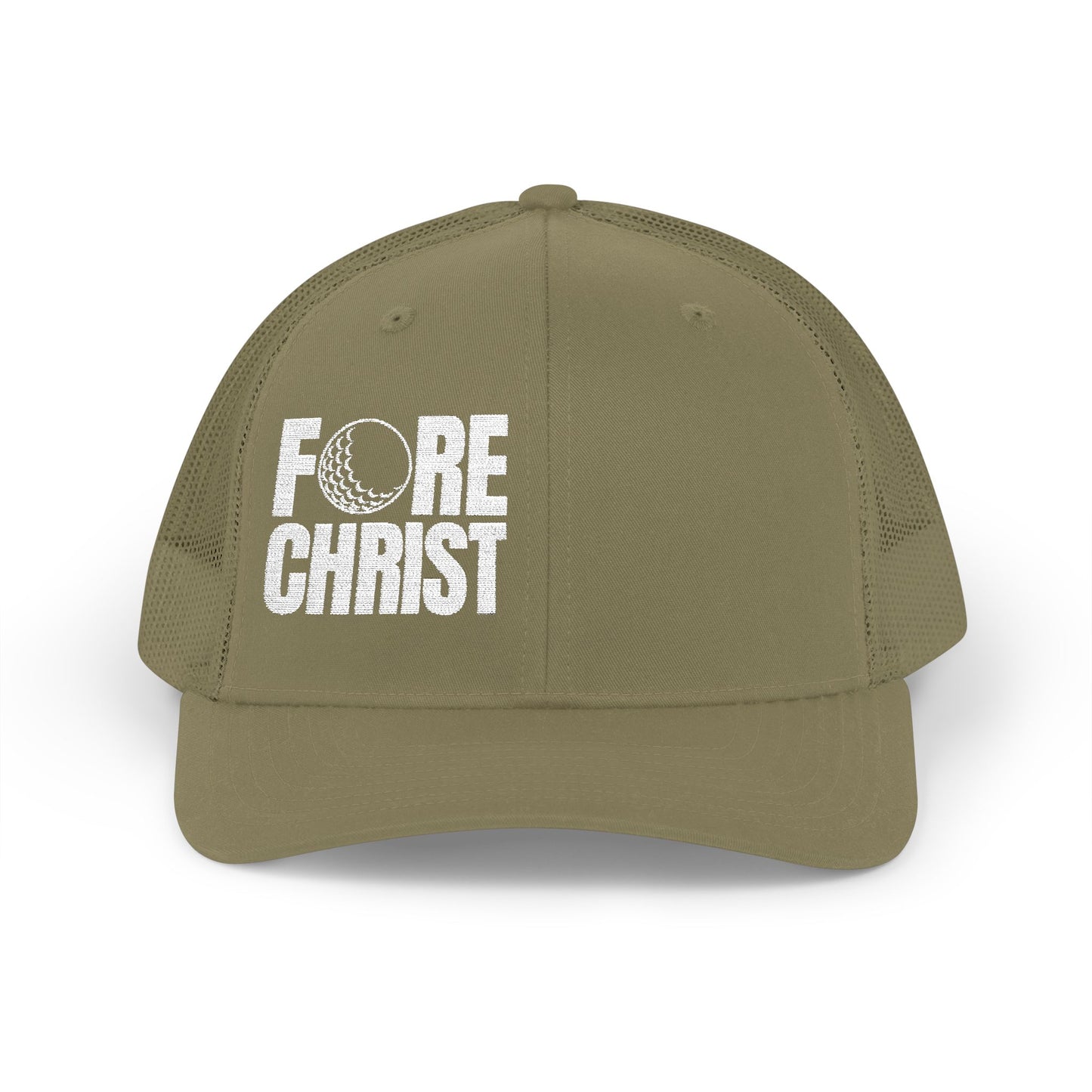Fore Christ Trucker Hat For Golfers - Snapback Golf Hat for Christians
