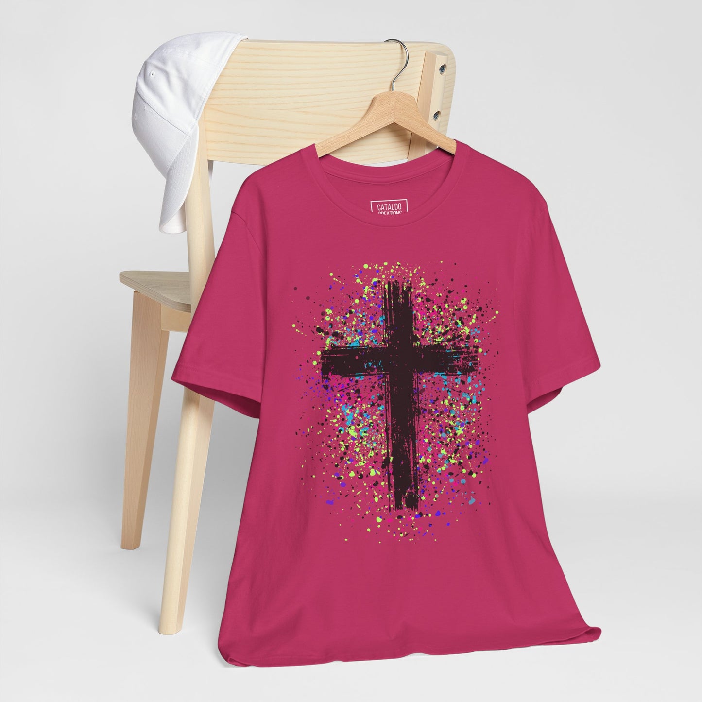 Vibrant Cross Adult Short Sleeve Tee