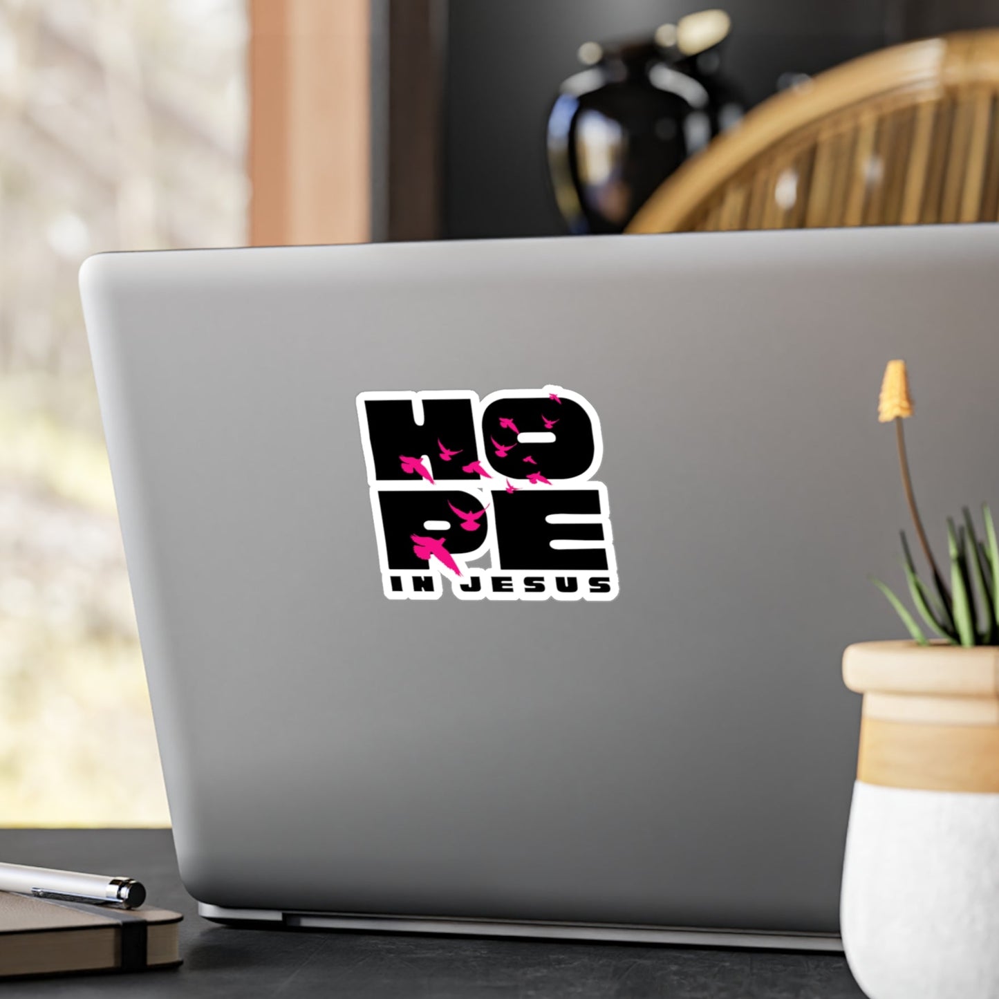 Hope In Jesus Sticker Decal, Christian Laptop Sticker, Scripture Stickers, Gift for Faith Lovers
