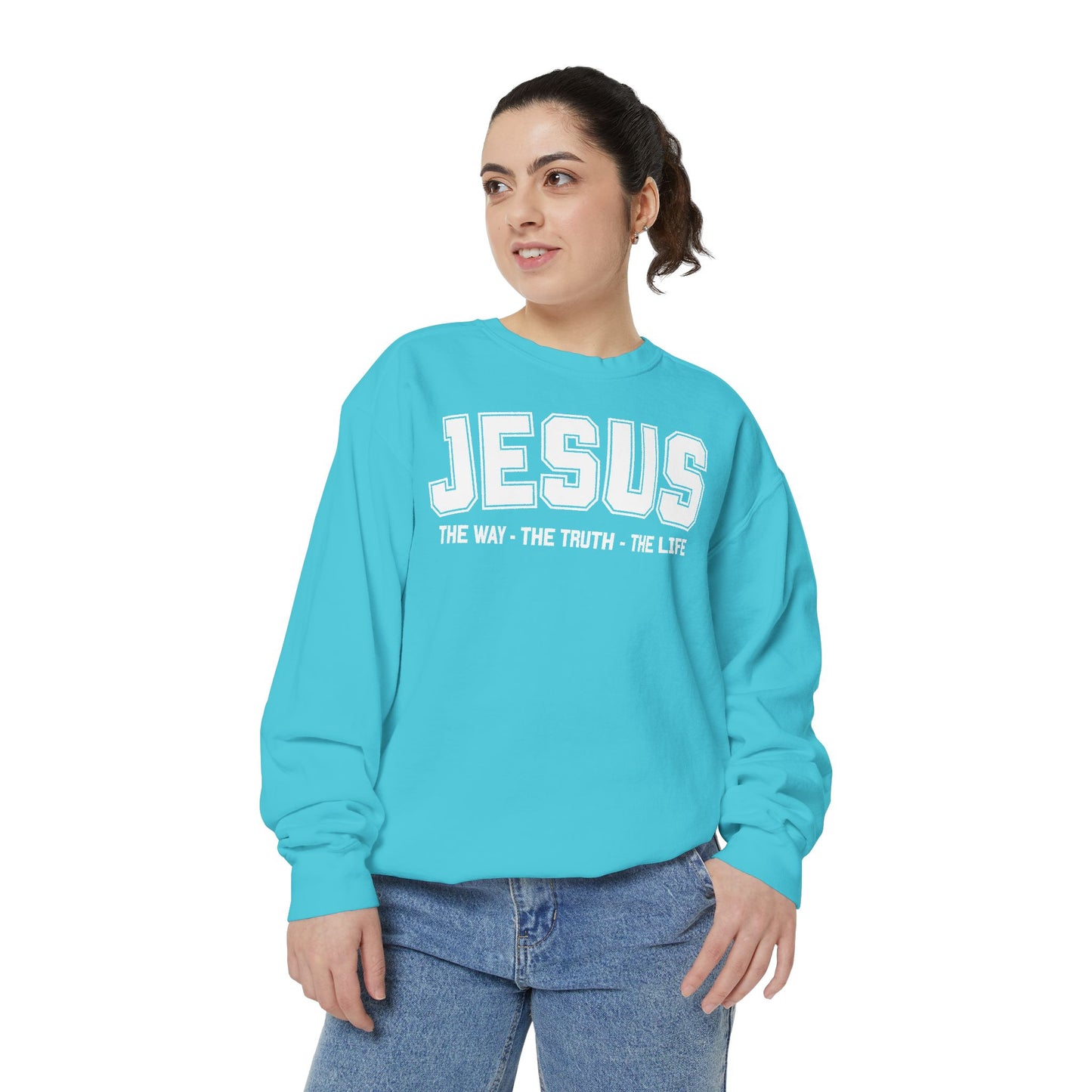 Jesus The Way, The Truth, The Life Crewneck Sweatshirt, Faith Apparel, Religious Sweatshirt, Inspirational Wear