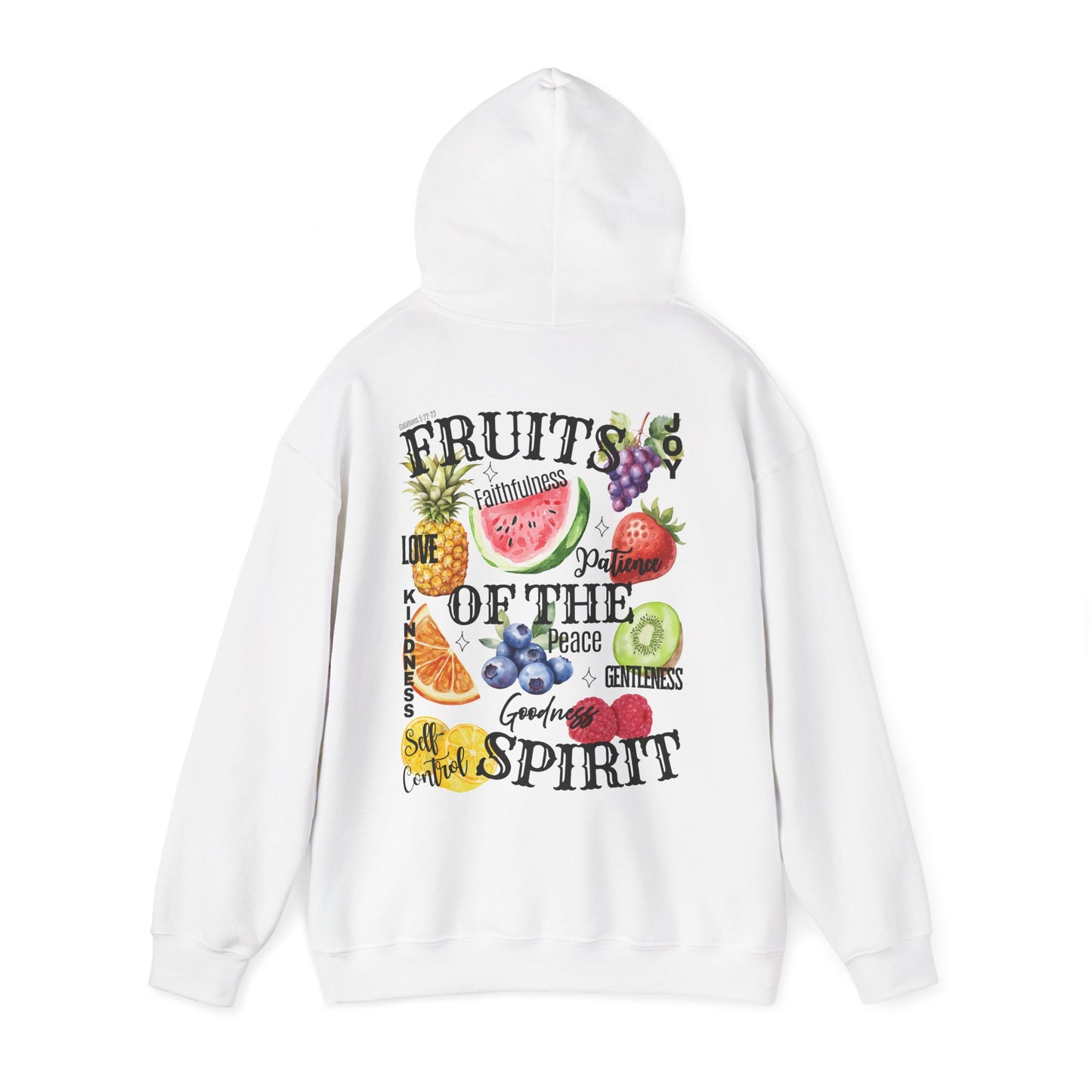 Fruits of the Spirit Hoodie — Watercolor Fruit Faith Sweatshirt