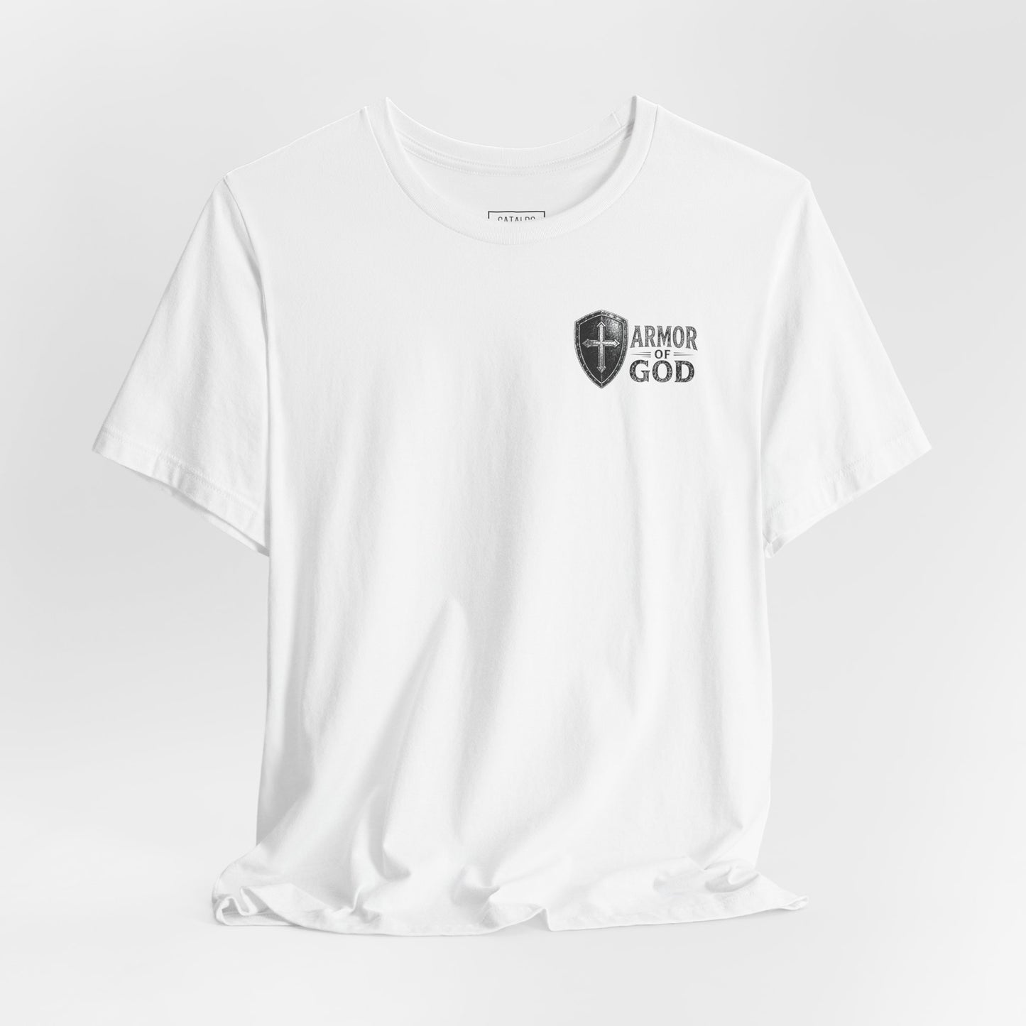 Full Armor of God Christian T-shirt featuring Ephesians 6:13. Vintage armor illustration designed to inspire faith, courage, and daily spiritual strength.