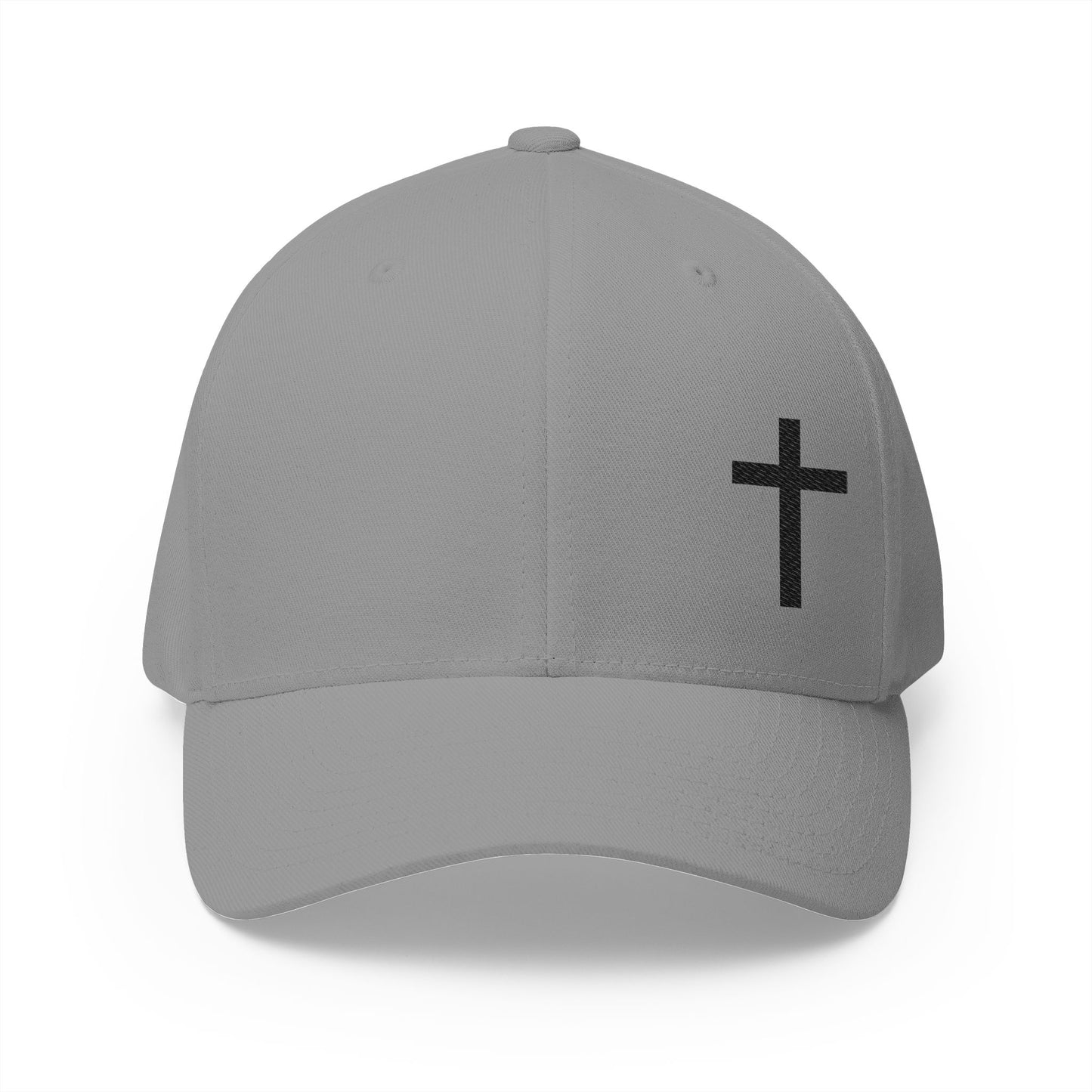 Embroidered Psalm 91 Hat - Flex-fit Closed-Back Hat with Cross Design